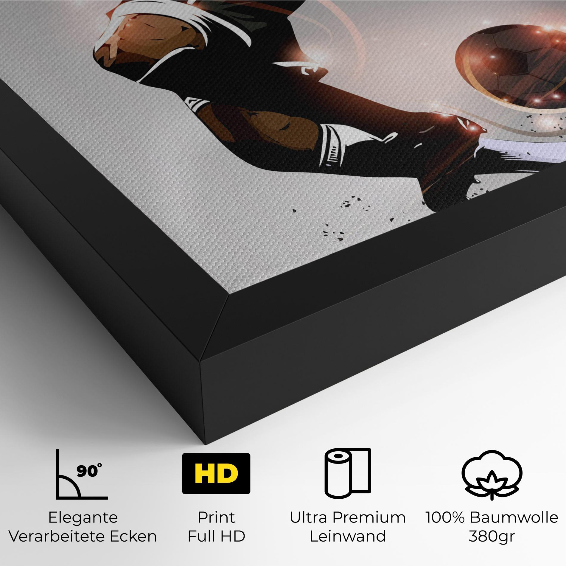 Leinwandbild Football Jump mockup 4