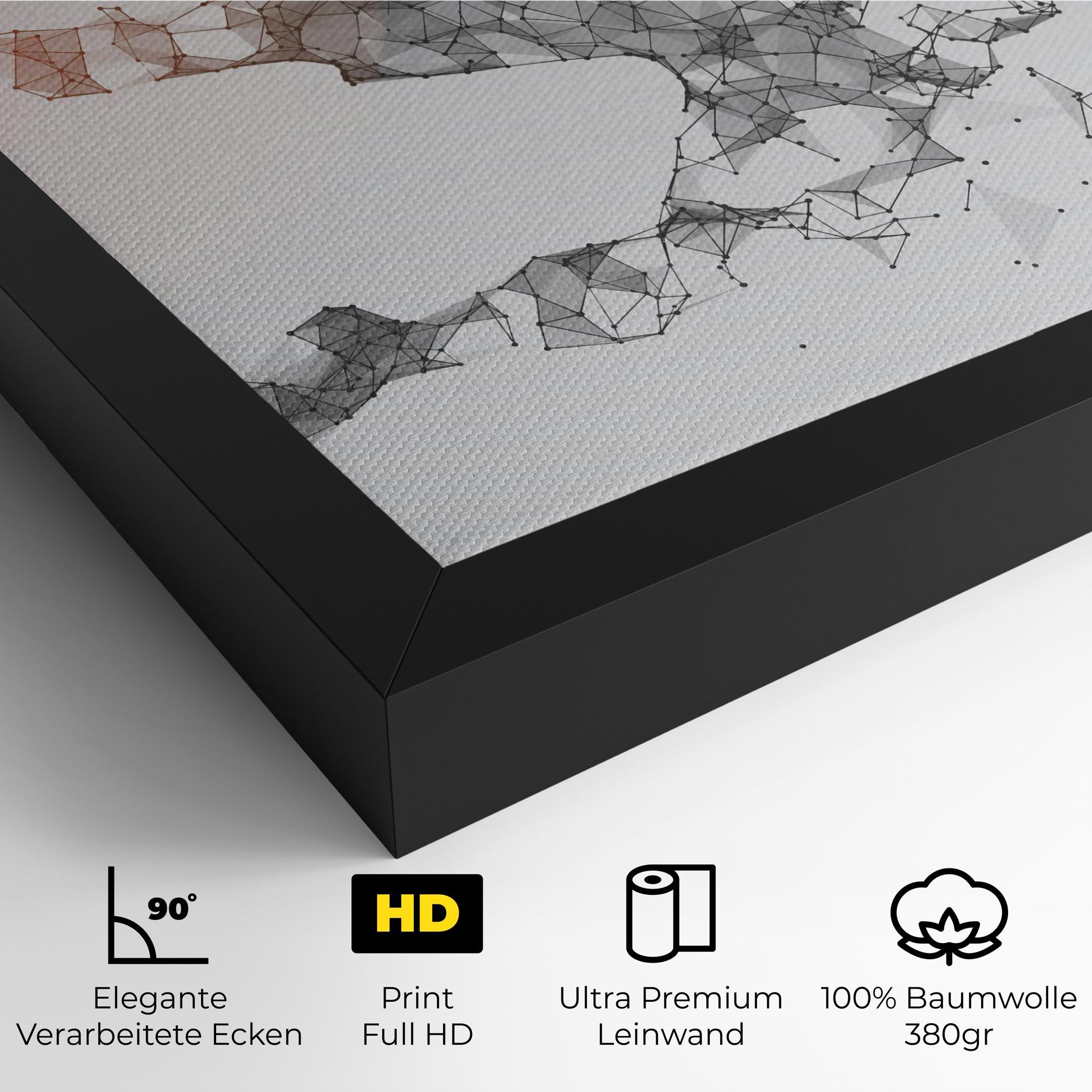 Leinwandbild Football Orange Ball mockup 4