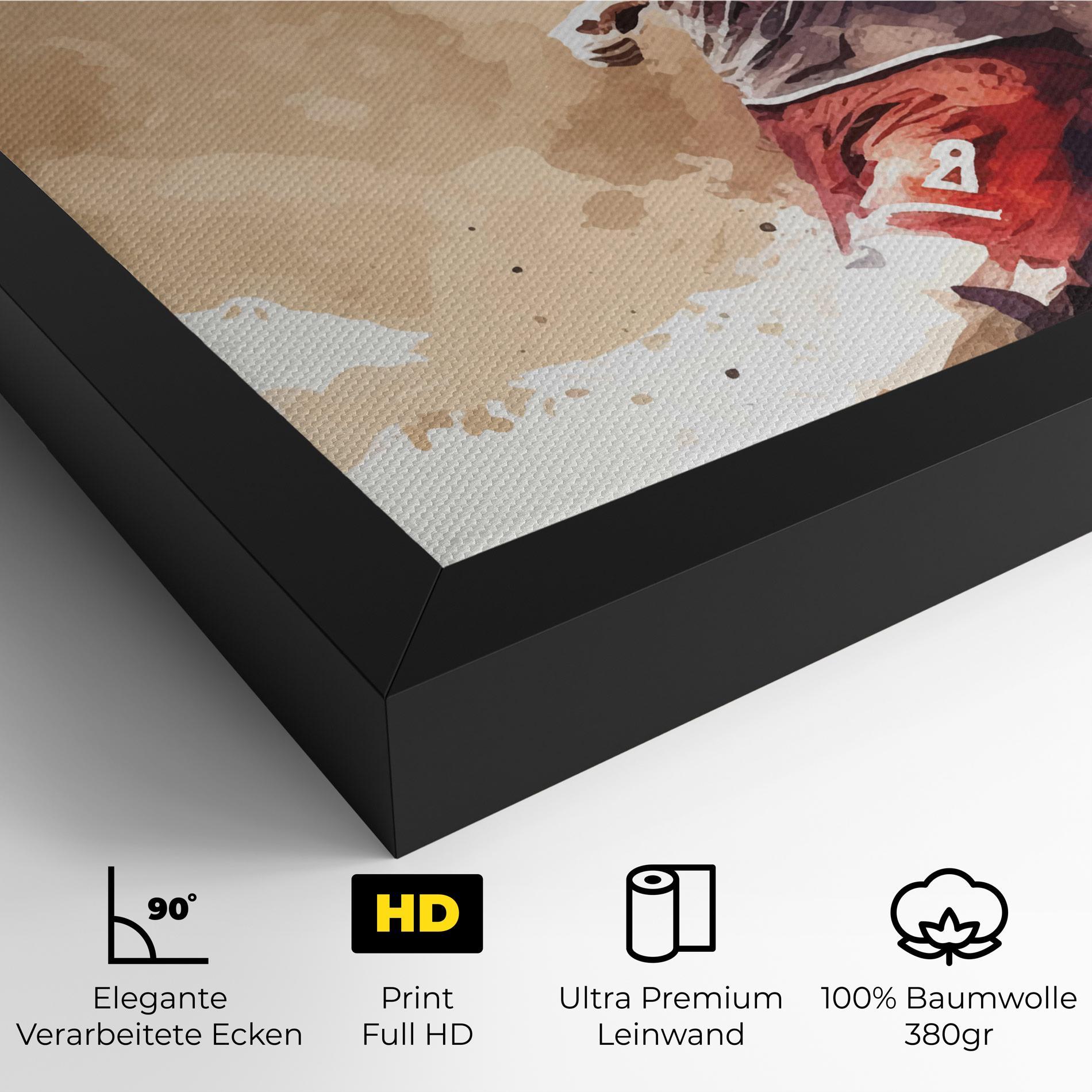 Leinwandbild Football Red Cream mockup 4