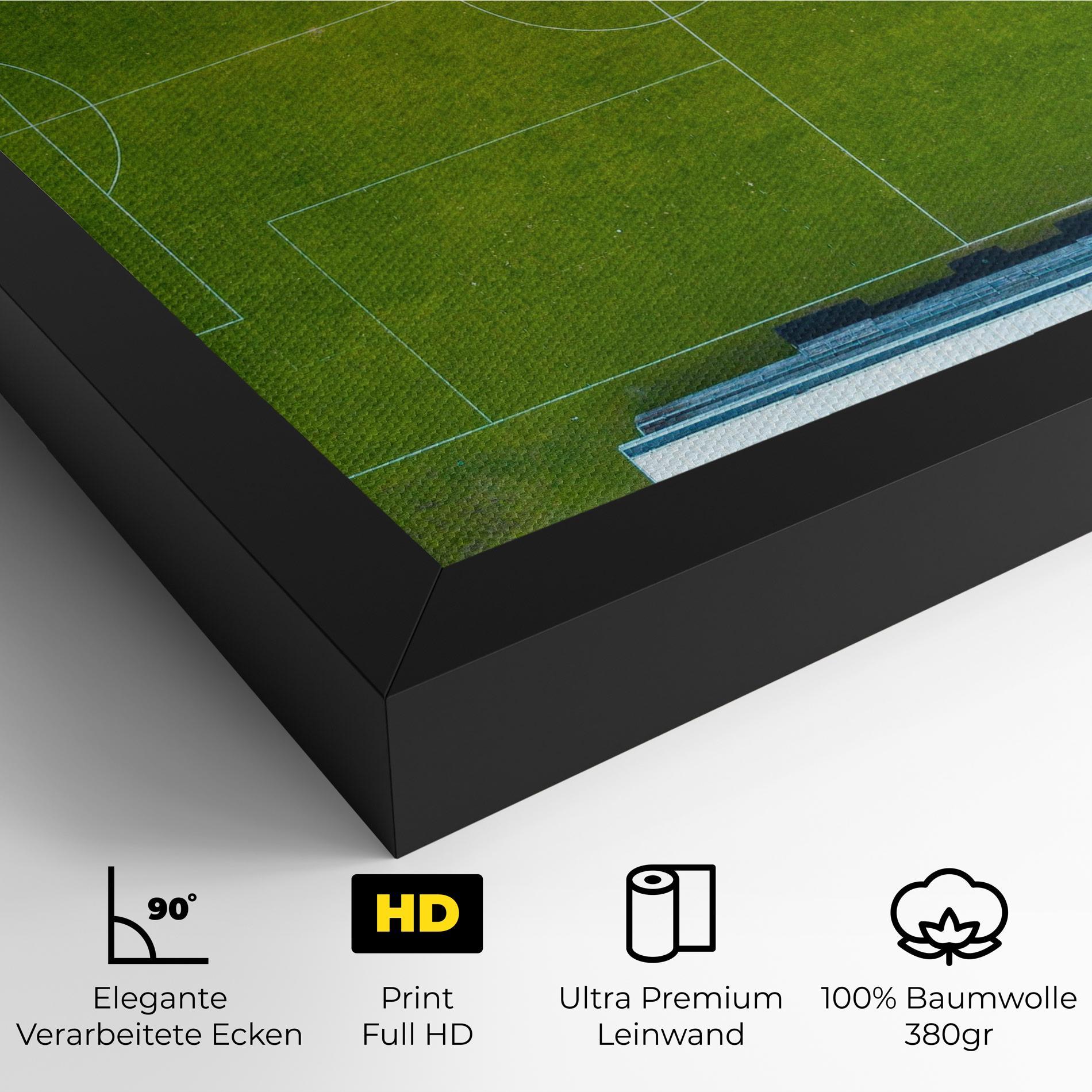 Leinwandbild Green Football Field mockup 4