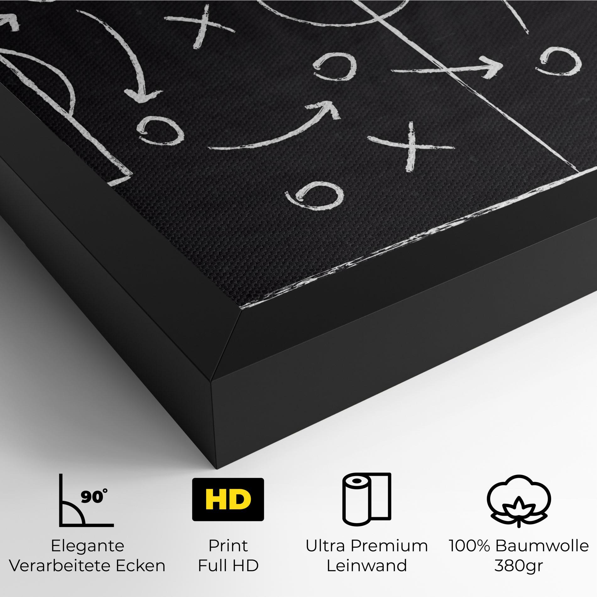 Leinwandbild Grey Board Football mockup 4