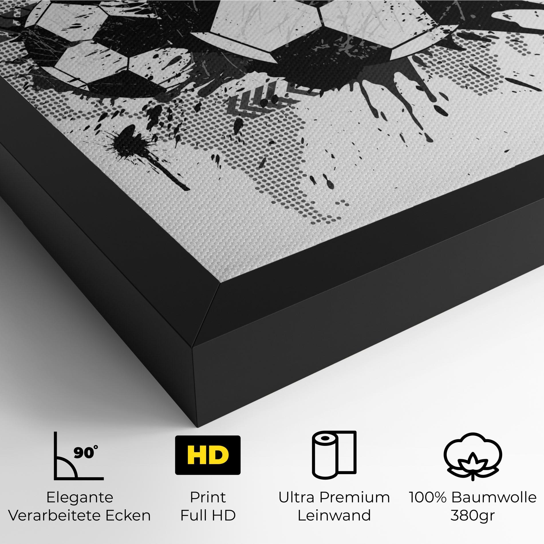 Leinwandbild Grey Foodball mockup 4