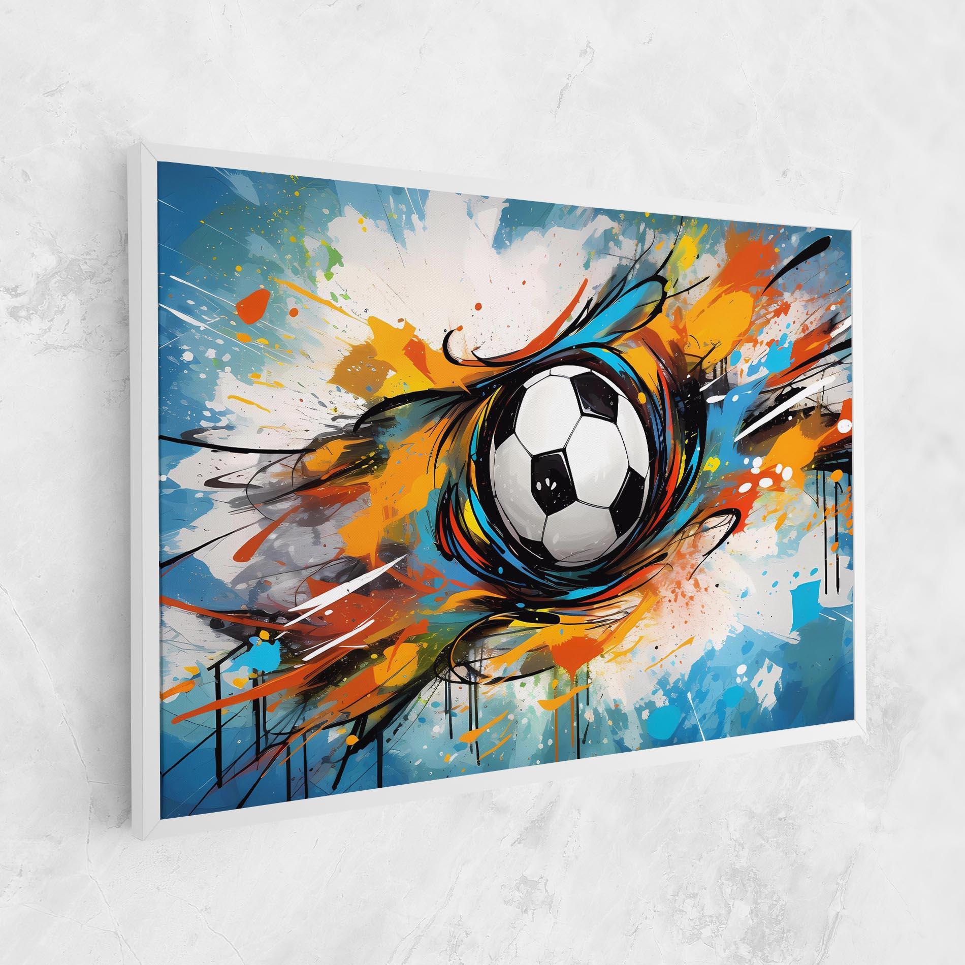Leinwandbild Football Flight Graffiti mockup 1
