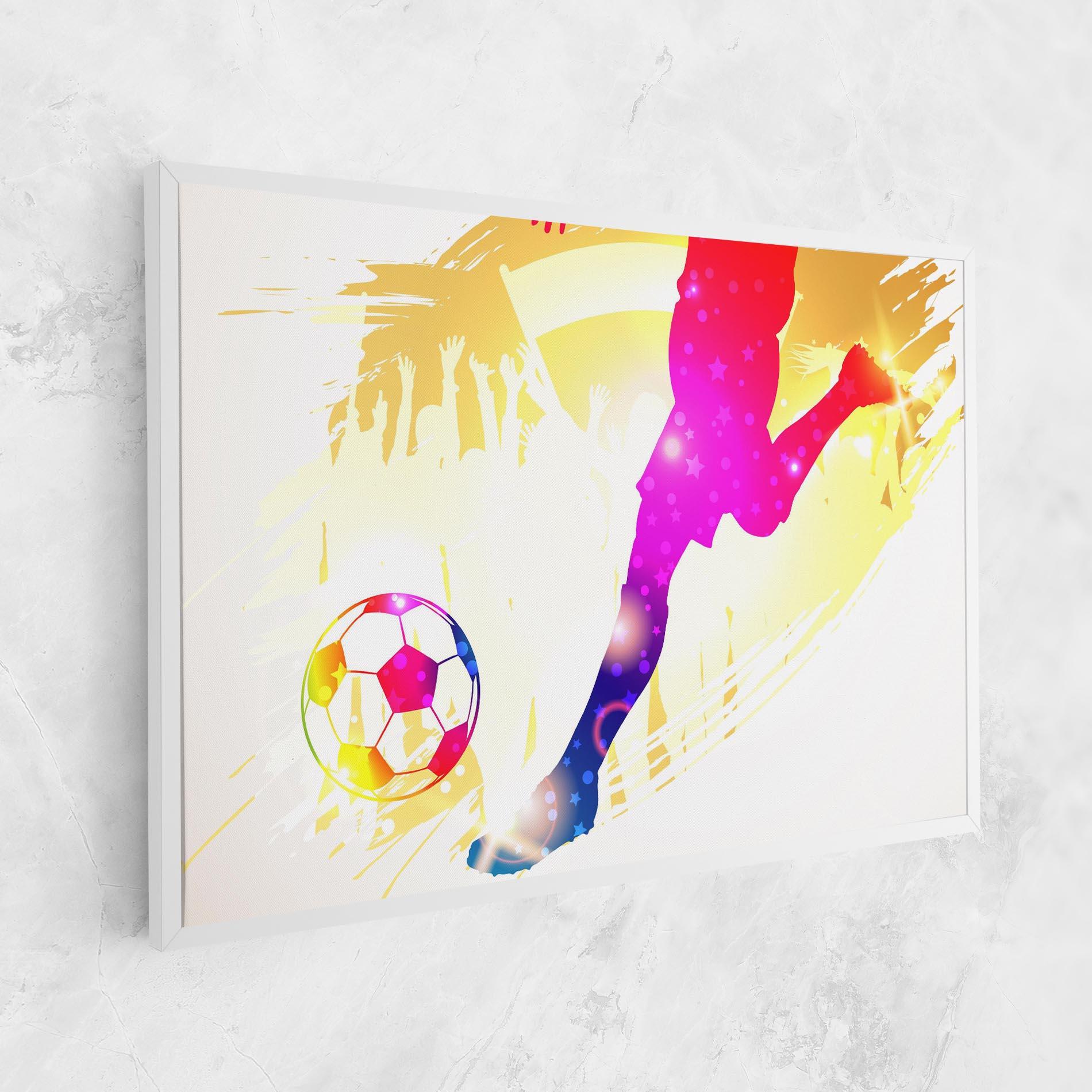Leinwandbild Football Gold Art mockup 1