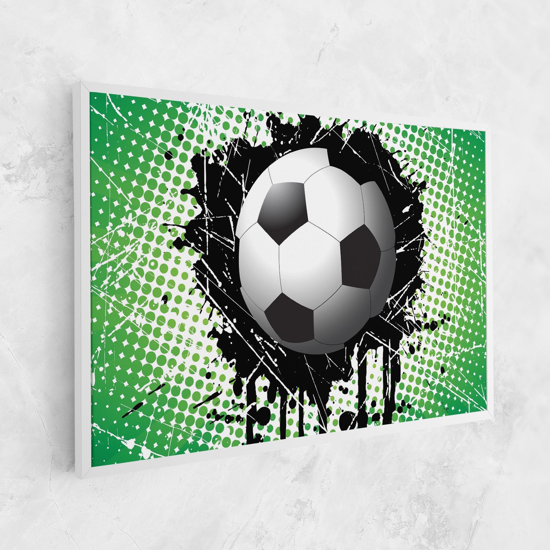Leinwandbild Green Black Football mockup 1
