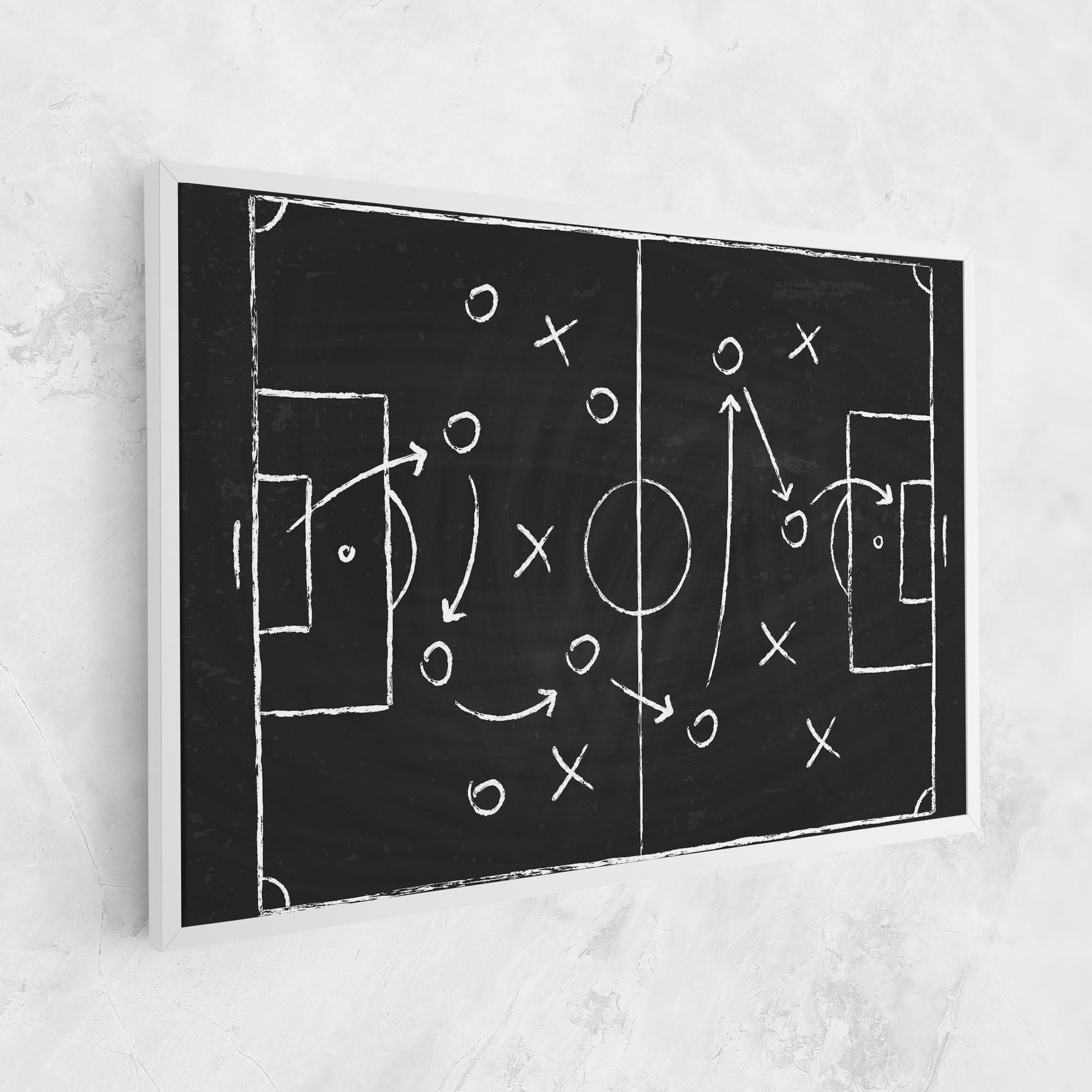 Leinwandbild Grey Board Football mockup 1