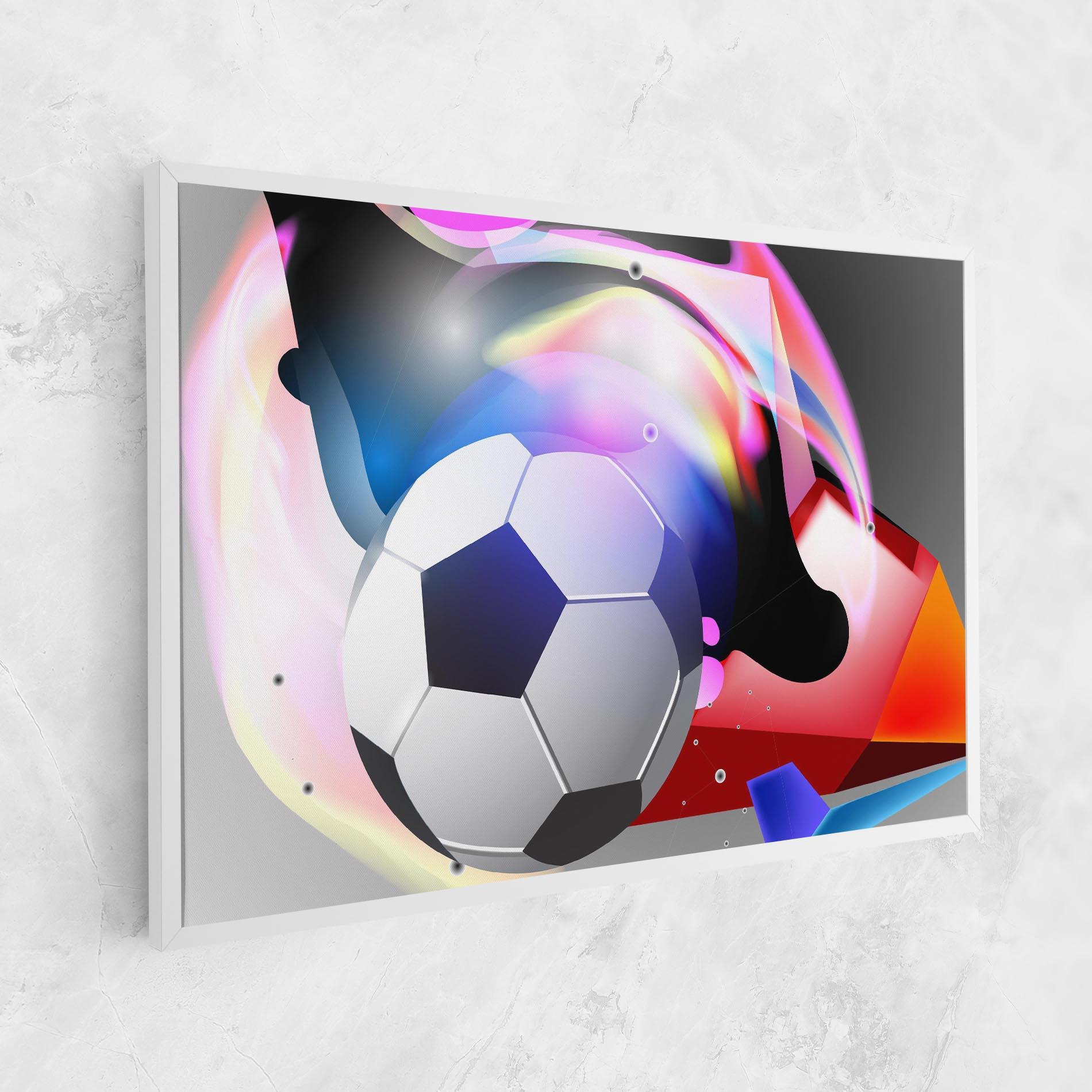 Leinwandbild Pink Blue Football Art mockup 1