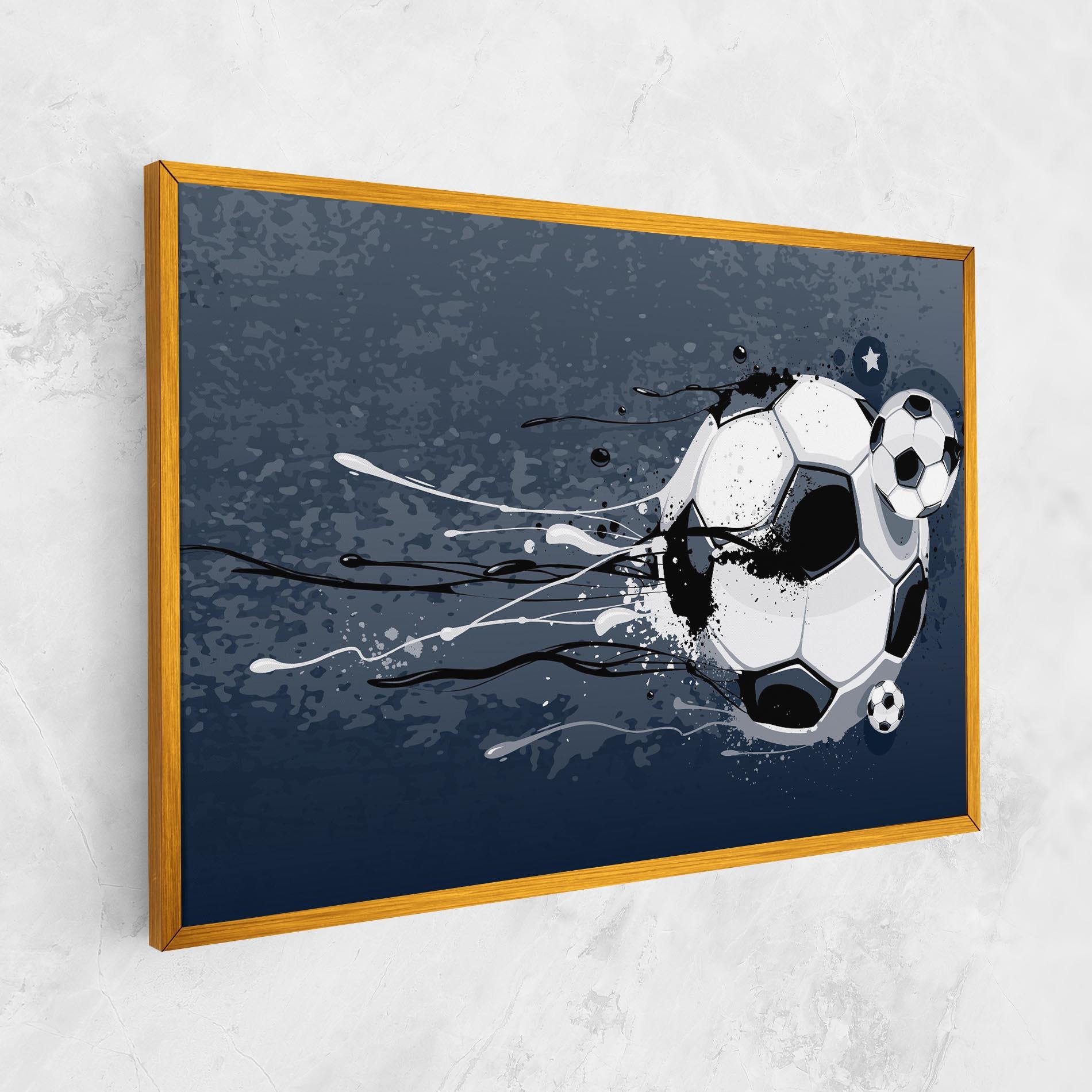 Leinwandbild Blue Football mockup 1