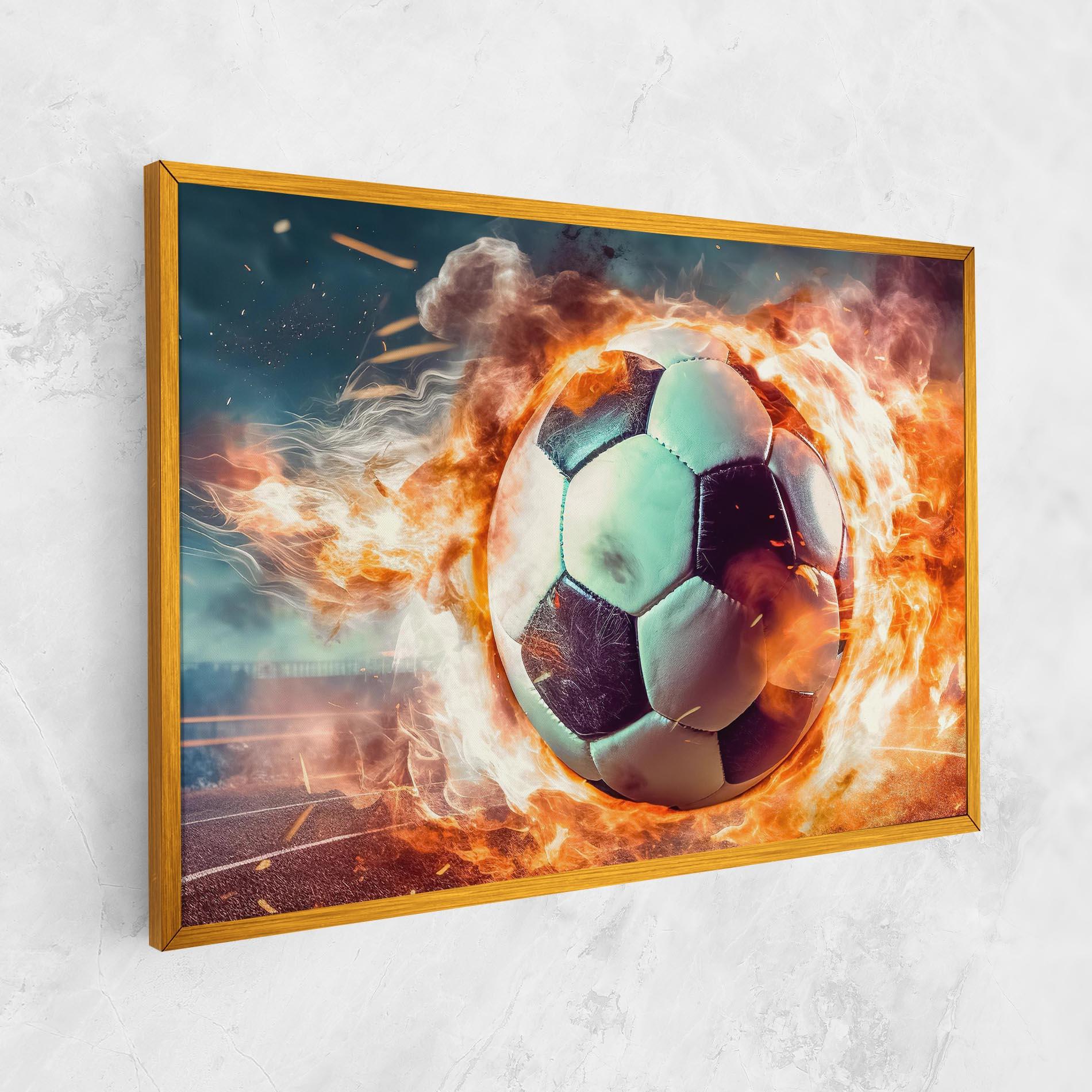 Leinwandbild Football Explosion mockup 1
