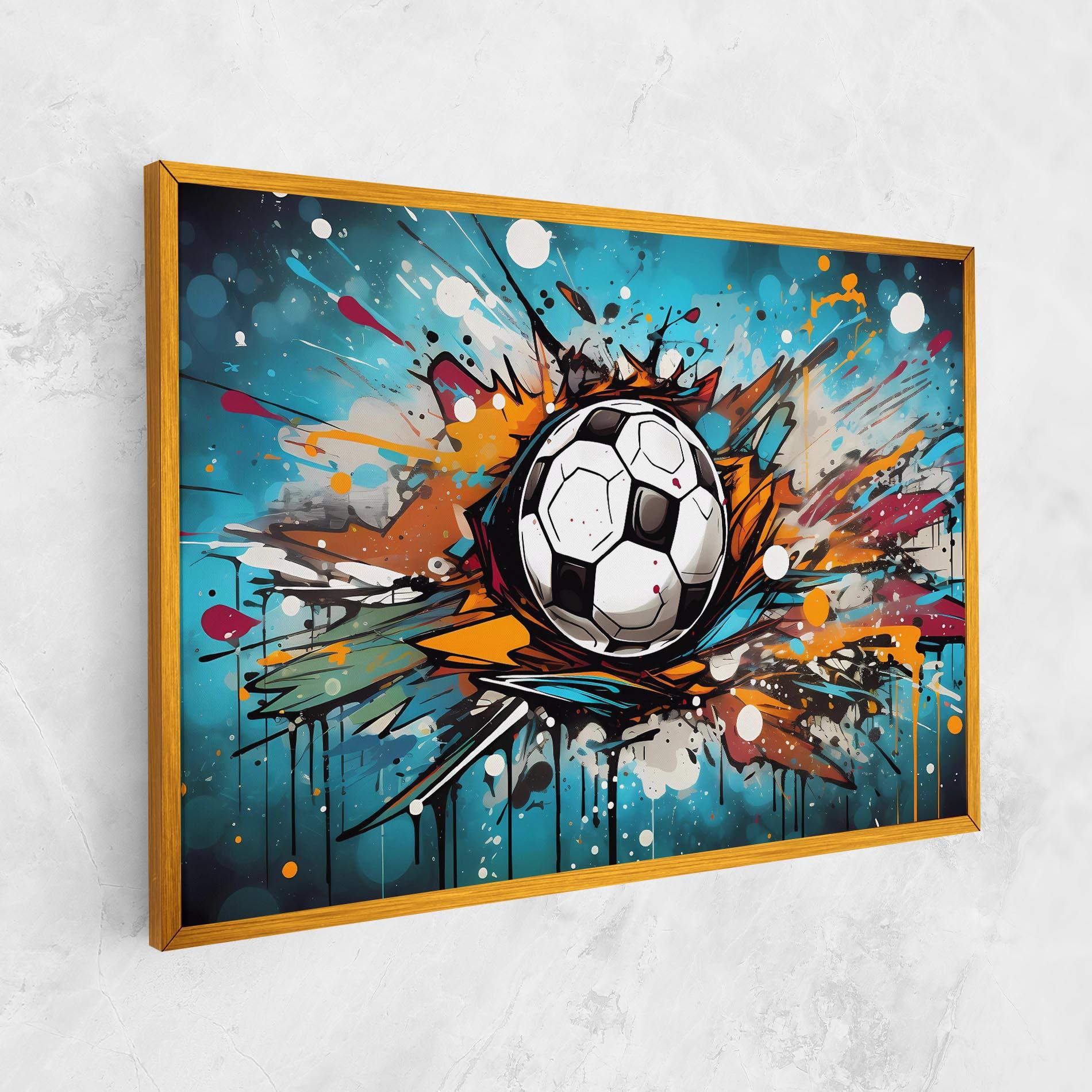 Leinwandbild Football Graffiti Style mockup 1