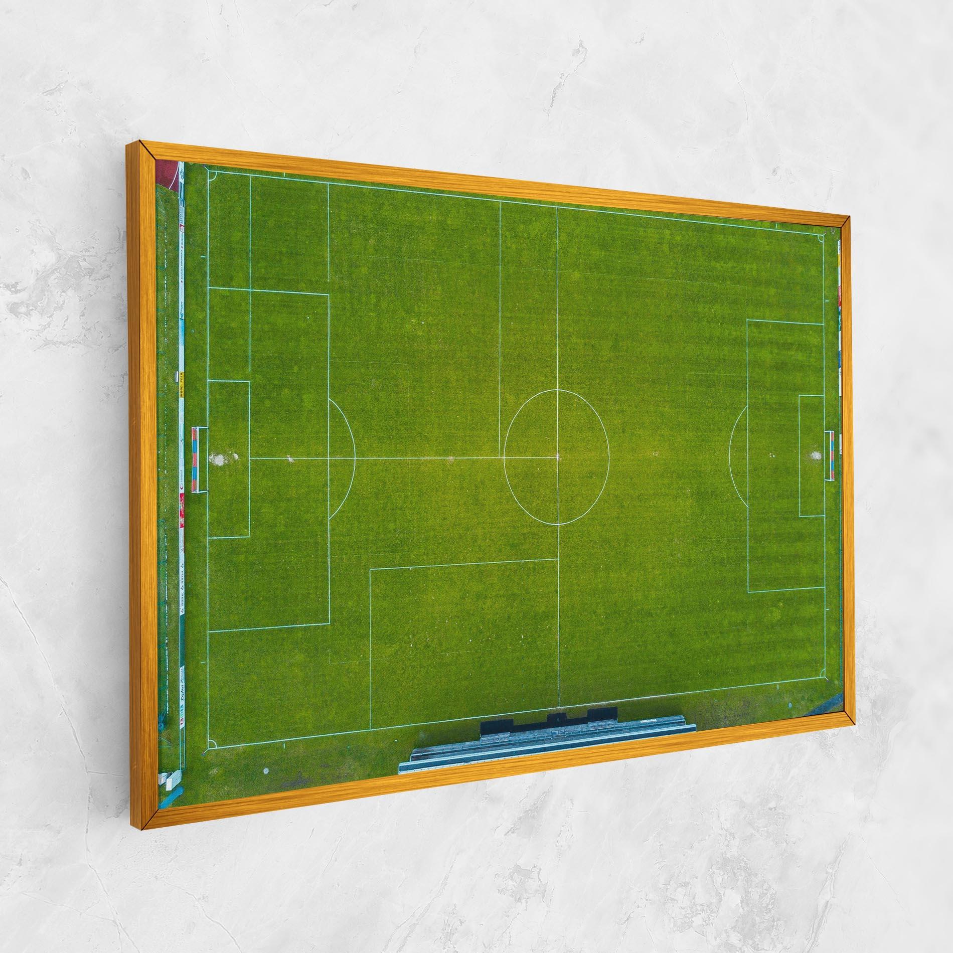 Leinwandbild Green Football Field mockup 1