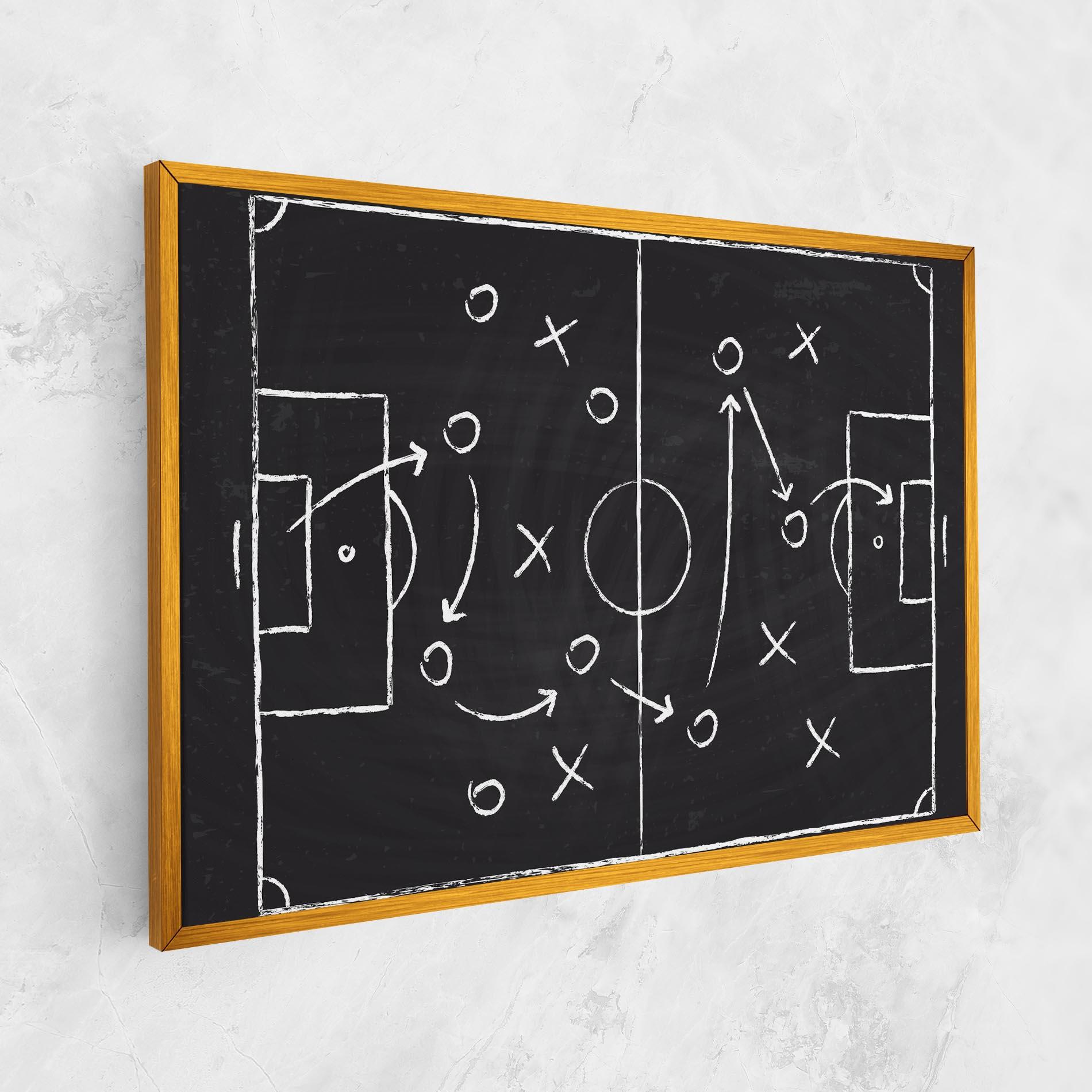 Leinwandbild Grey Board Football mockup 1