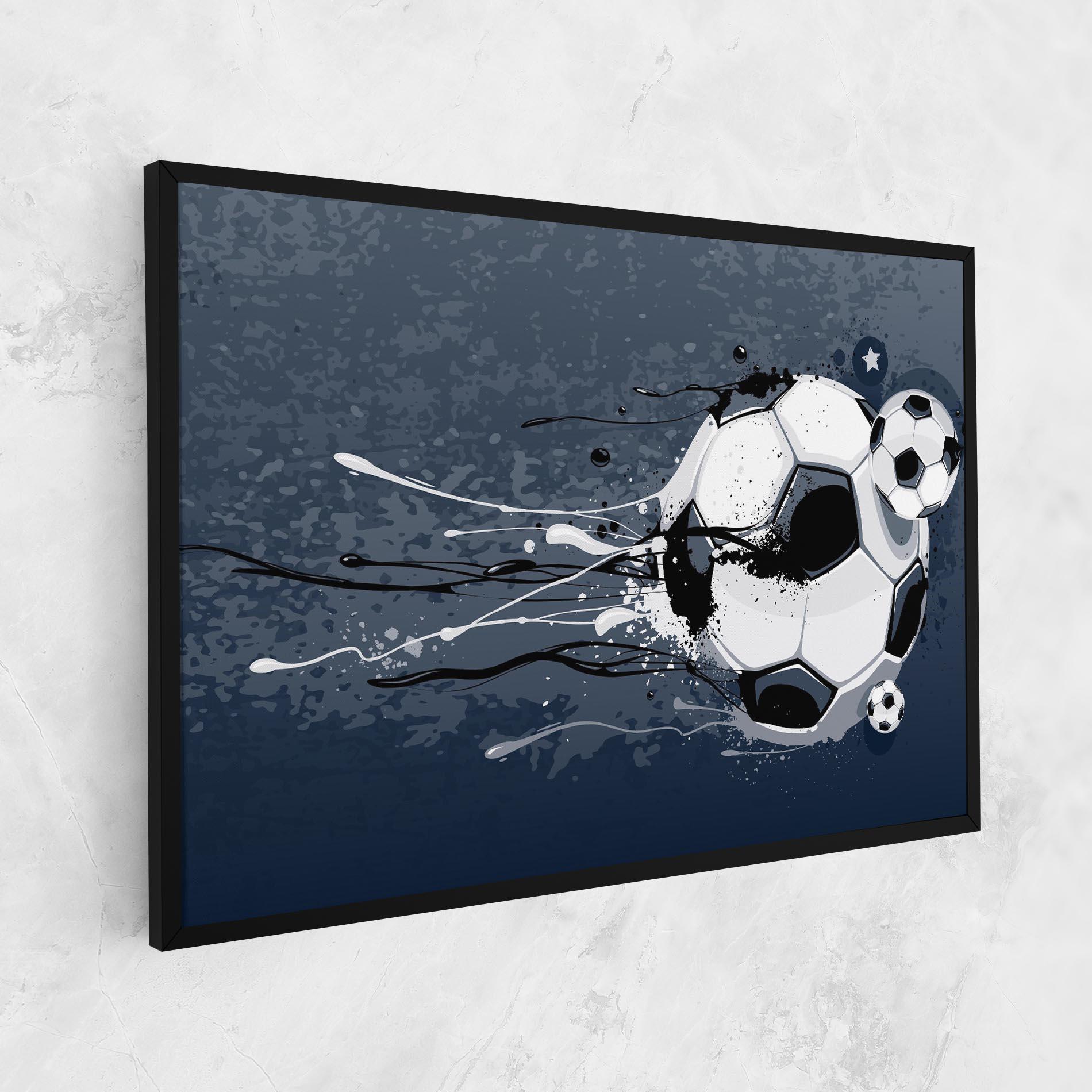 Leinwandbild Blue Football mockup 1