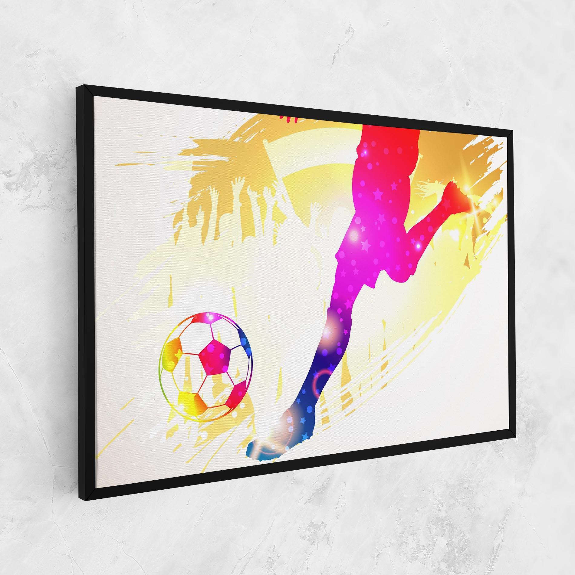 Leinwandbild Football Gold Art mockup 1