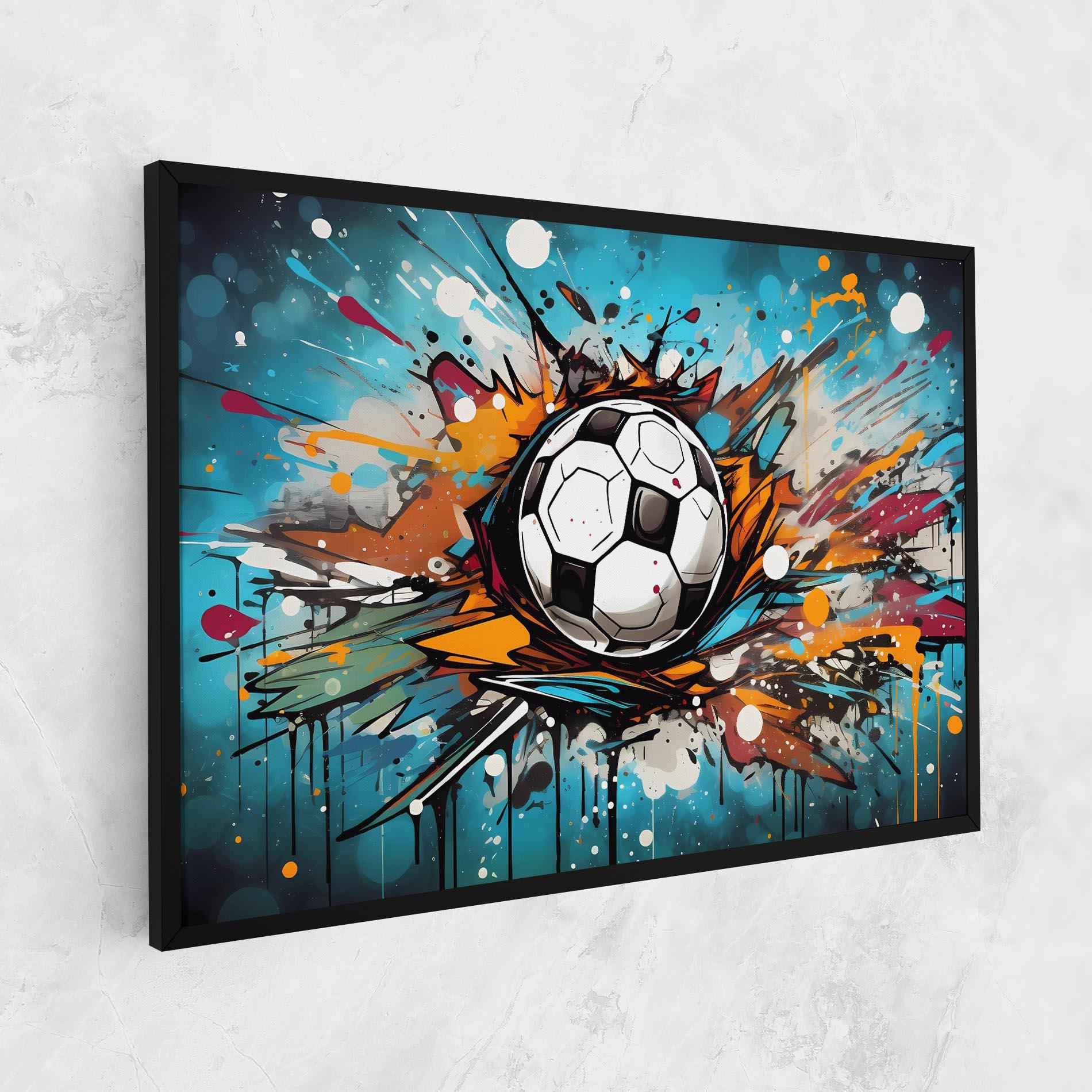 Leinwandbild Football Graffiti Style mockup 1