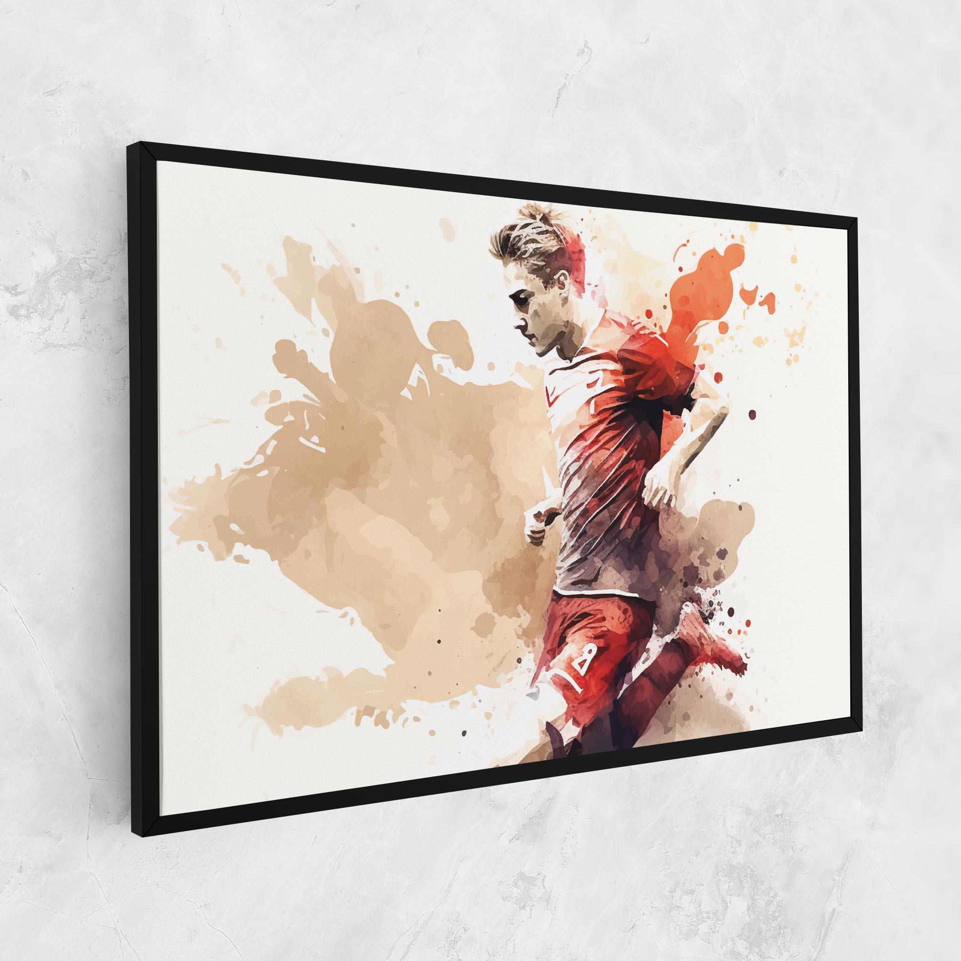 Leinwandbild Football Red Cream mockup 1