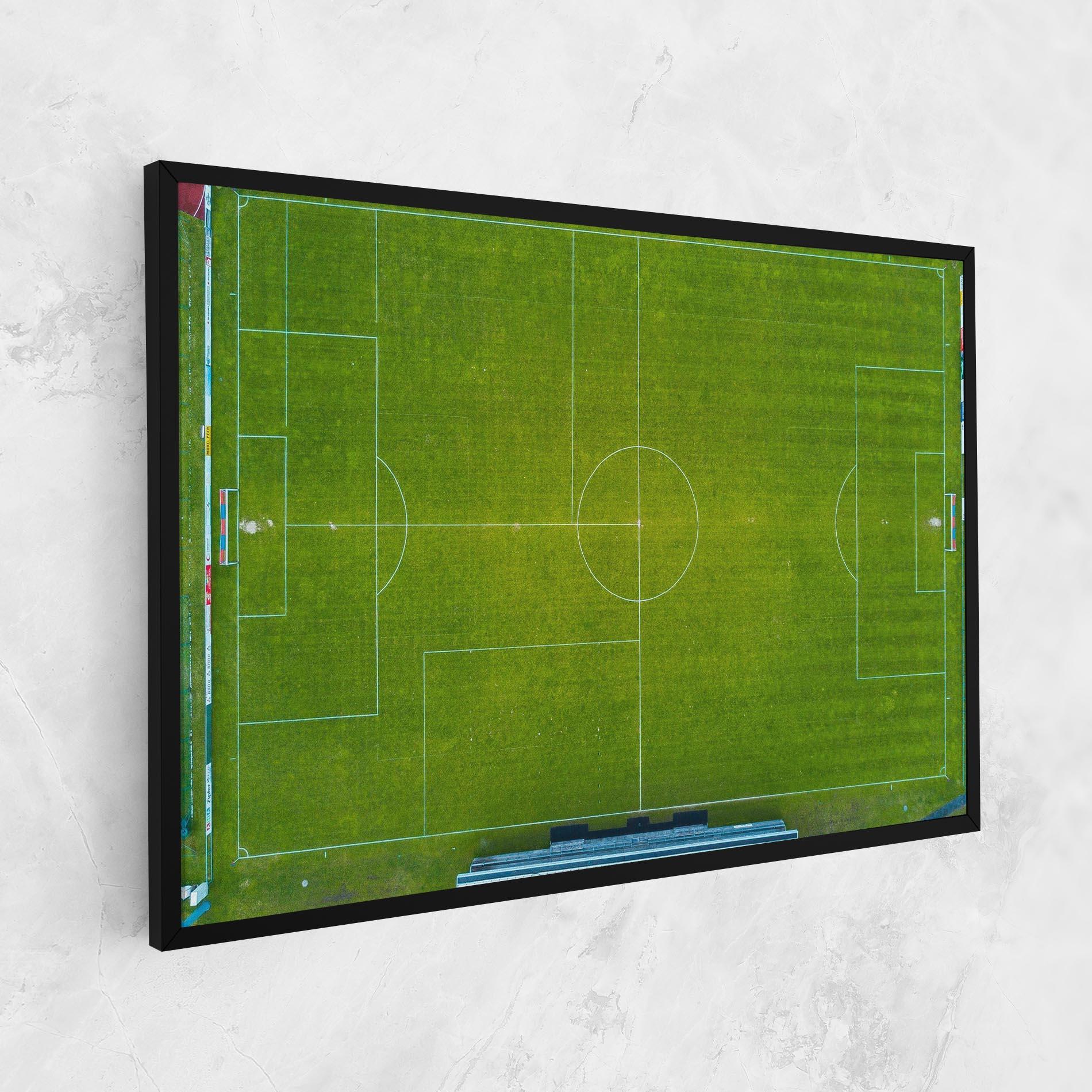 Leinwandbild Green Football Field mockup 1