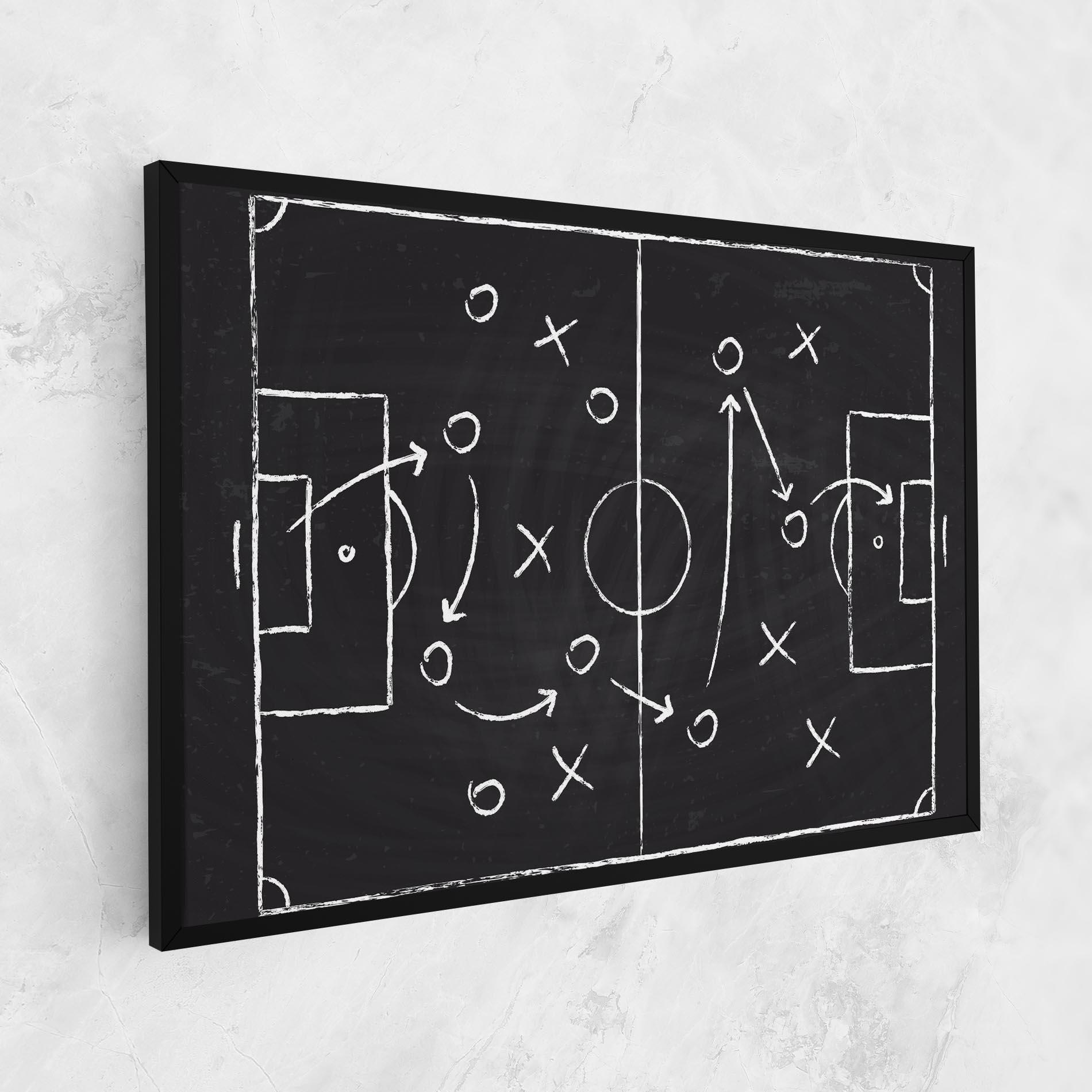 Leinwandbild Grey Board Football mockup 1
