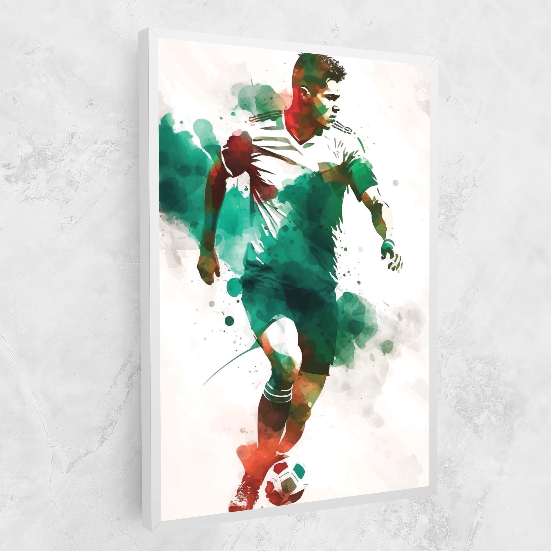 Leinwandbild Green Football mockup 1