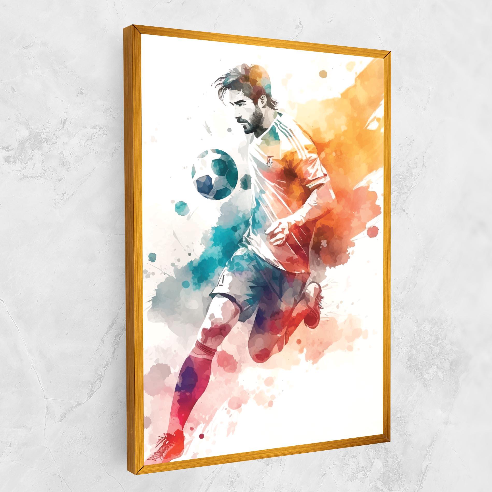 Leinwandbild Football Watercolor mockup 1