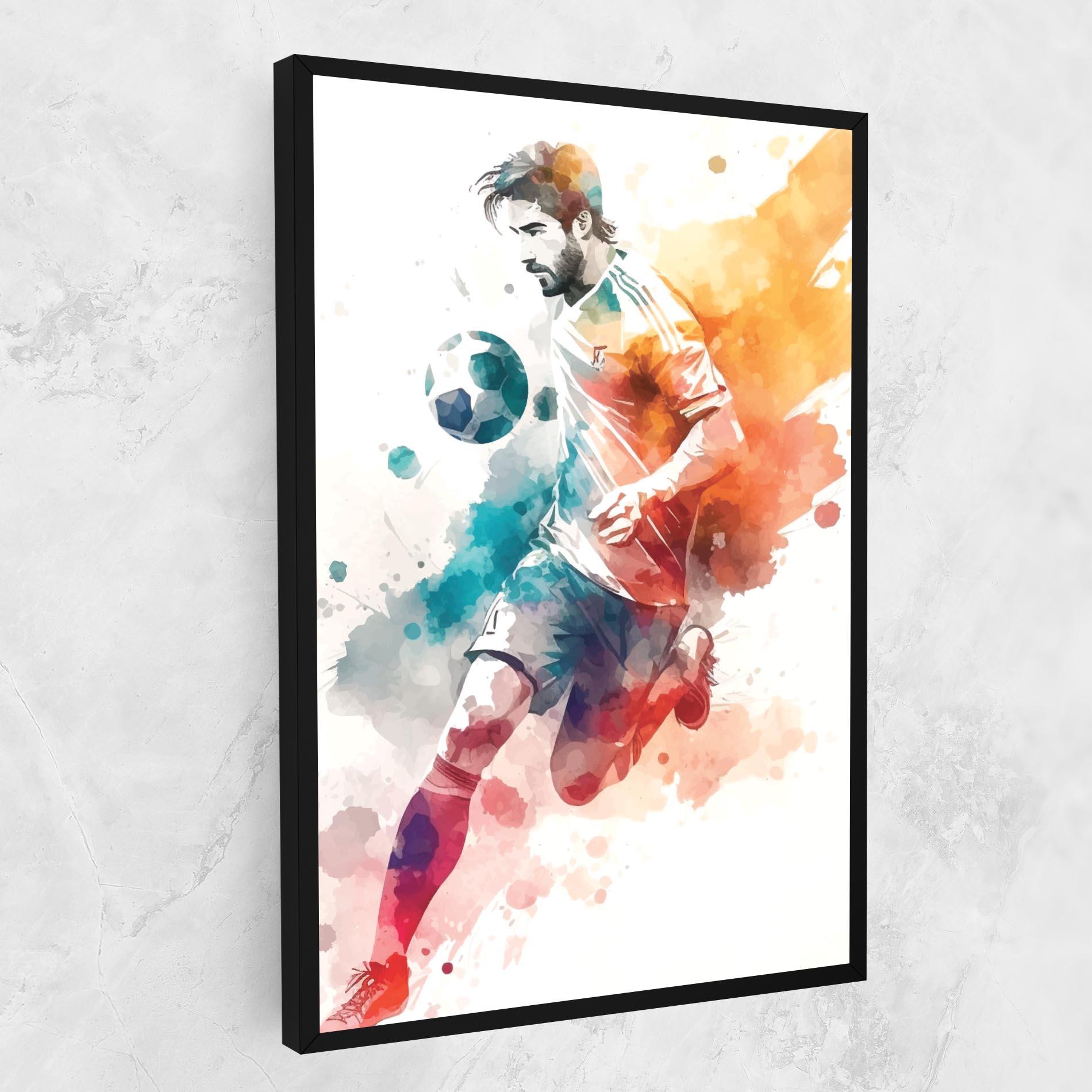 Leinwandbild Football Watercolor mockup 1