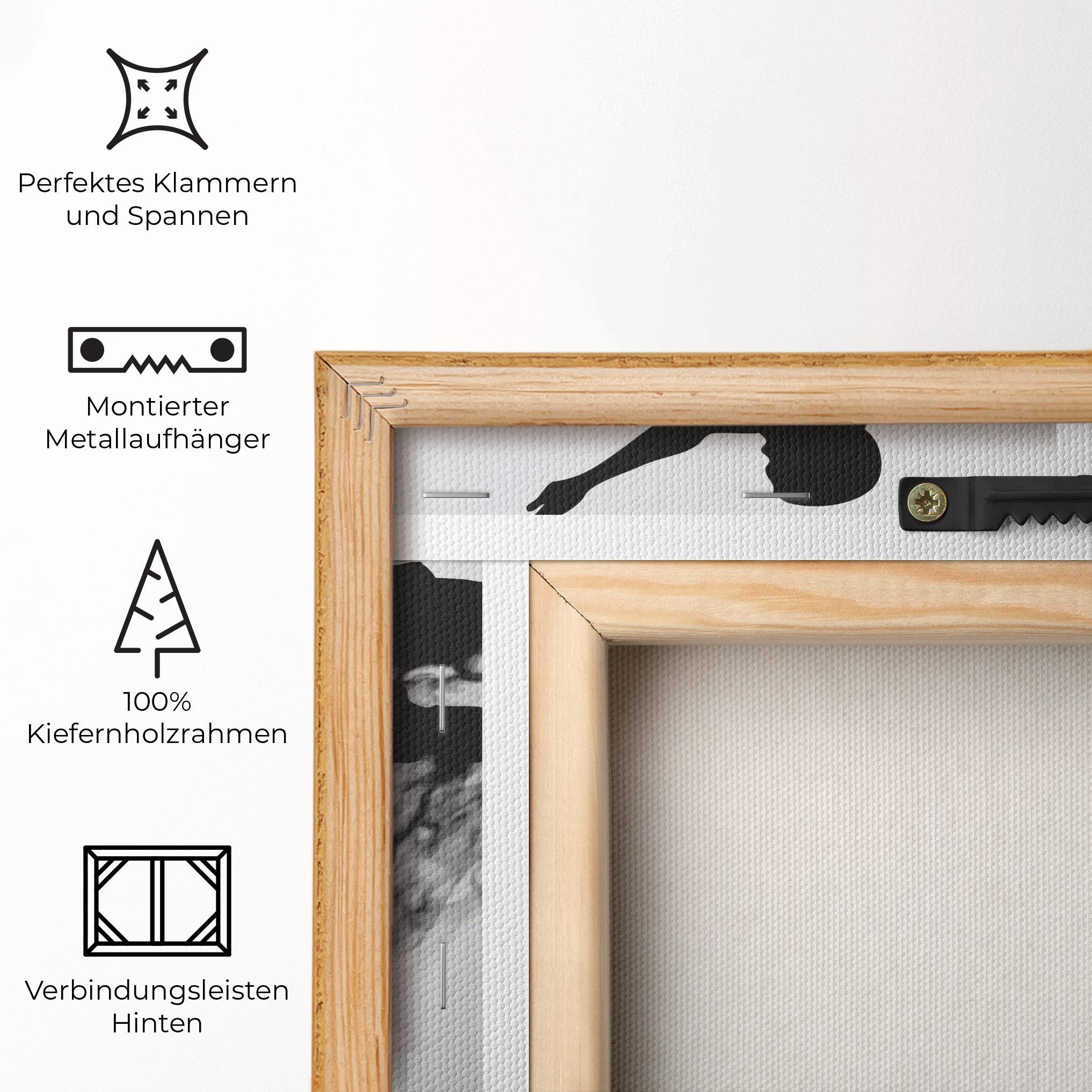 Leinwandbild Black Smoke Football mockup 5