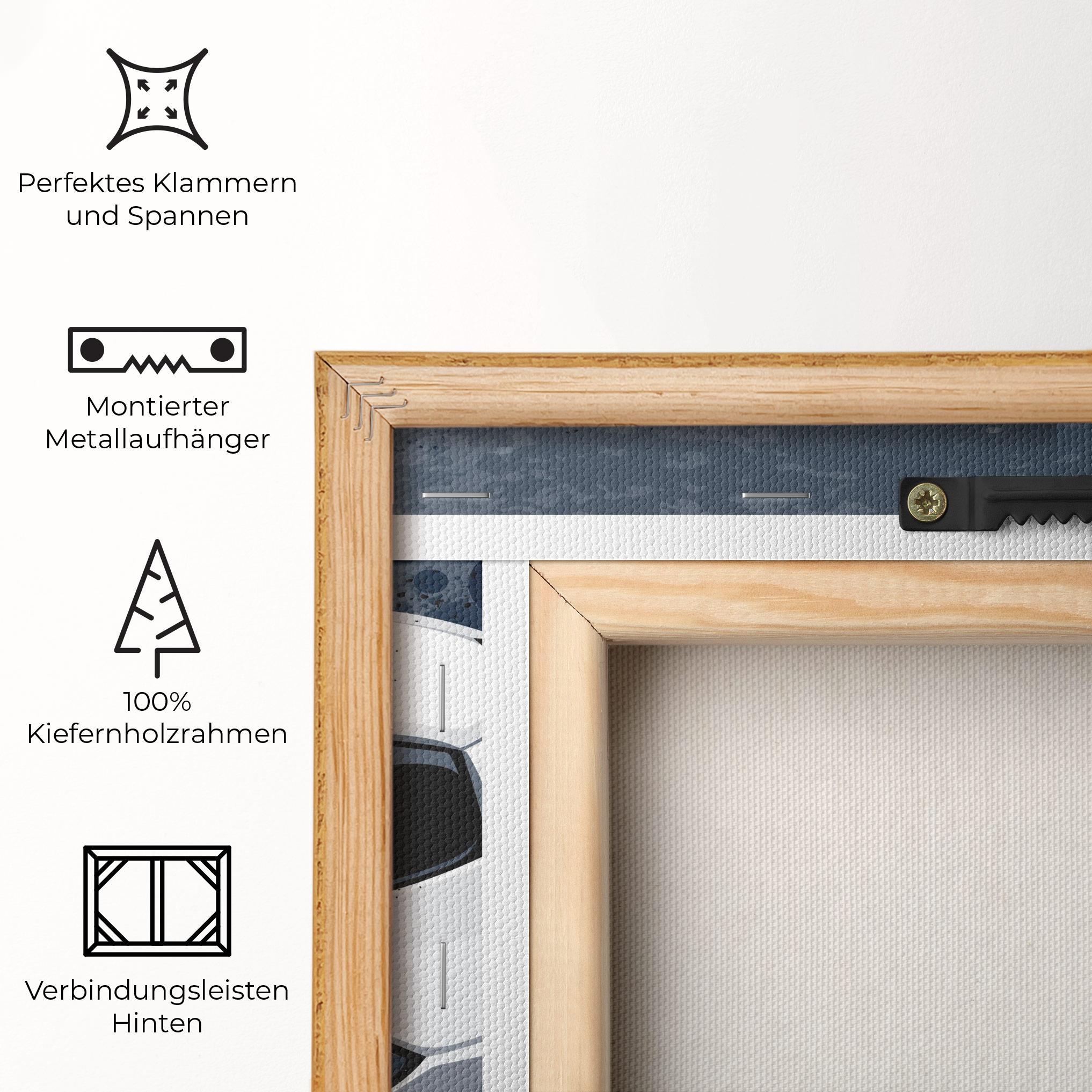 Leinwandbild Blue Football mockup 5