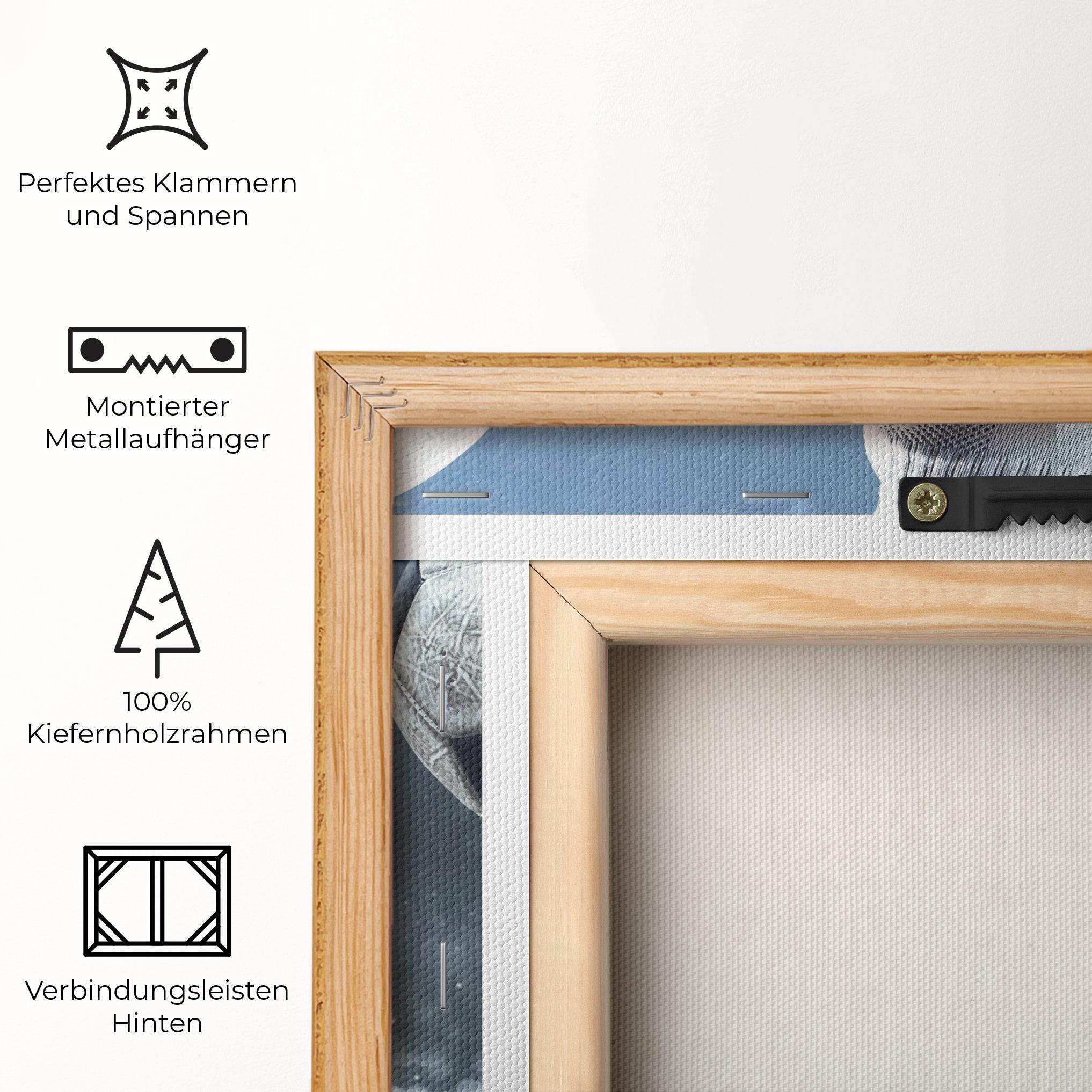 Leinwandbild Close Up Football Scene mockup 5