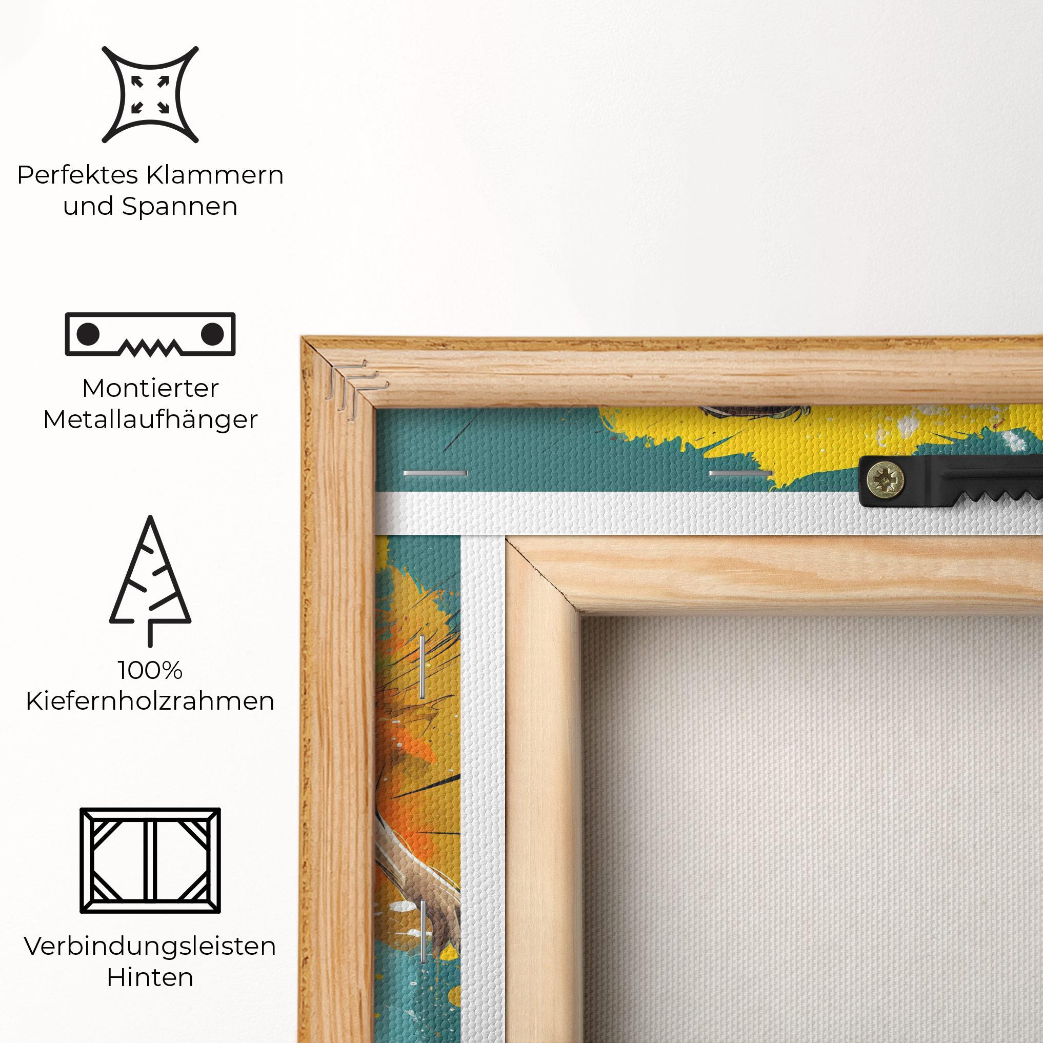 Leinwandbild Football Player Painting mockup 5