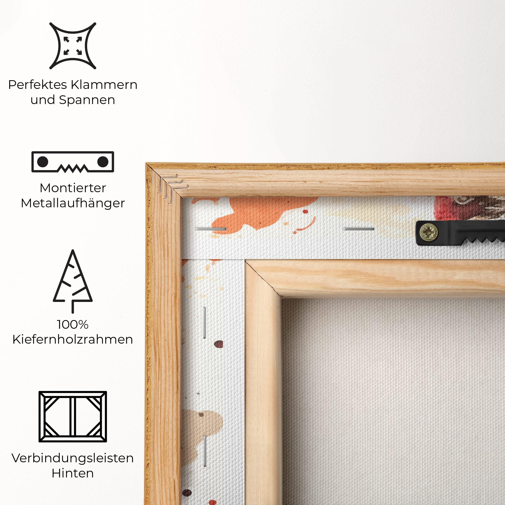 Leinwandbild Football Red Cream mockup 5