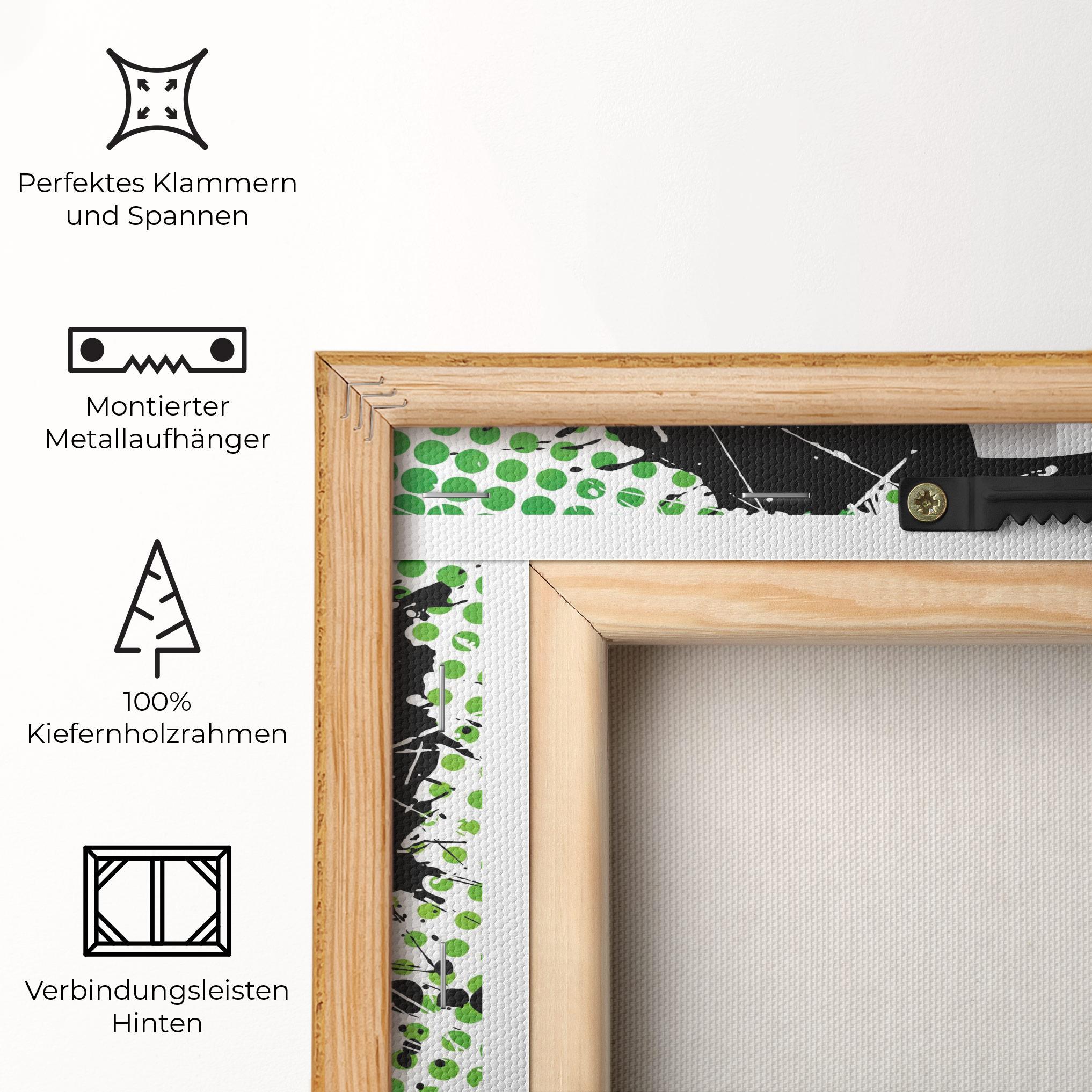 Leinwandbild Green Black Football mockup 5