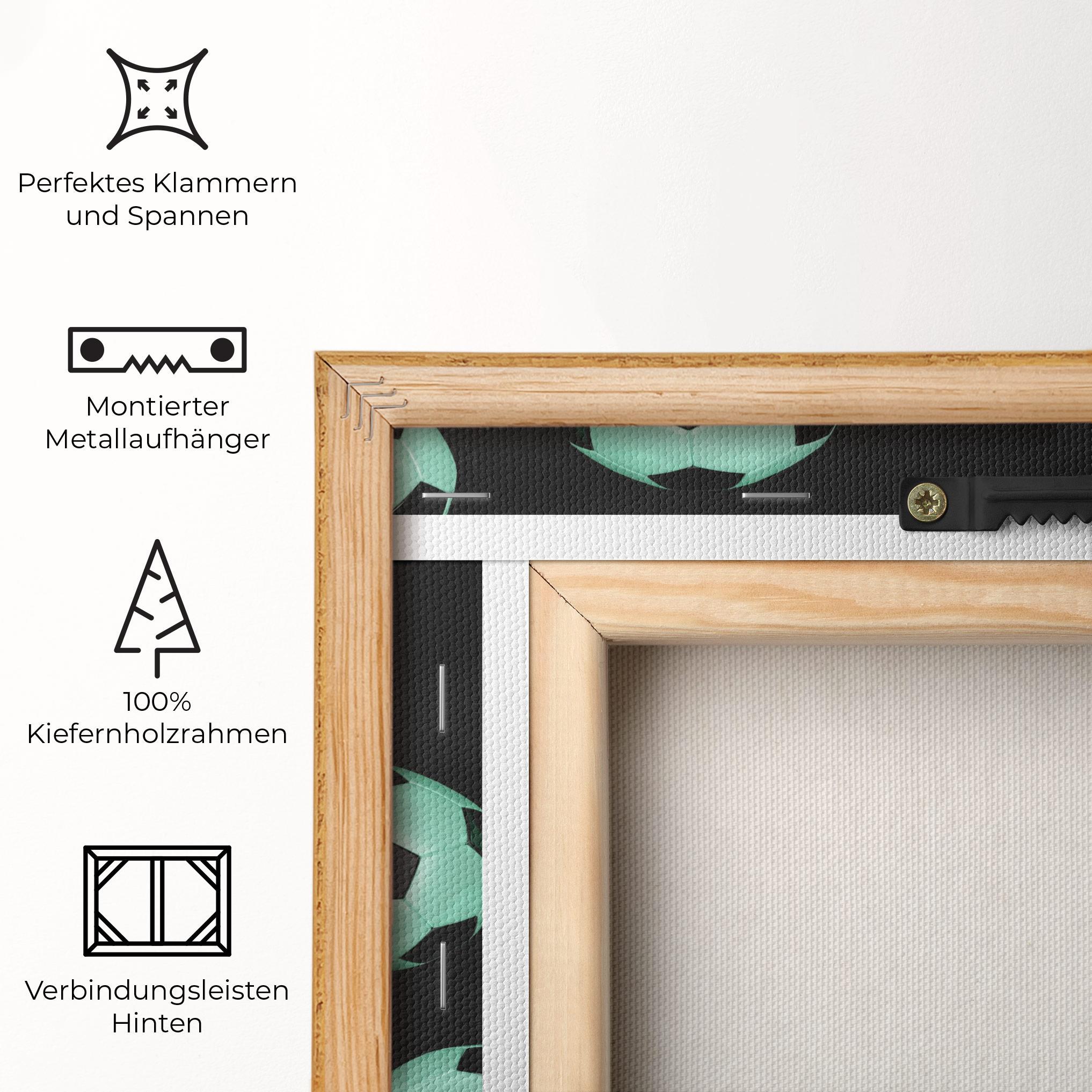 Leinwandbild Green Light Football mockup 5