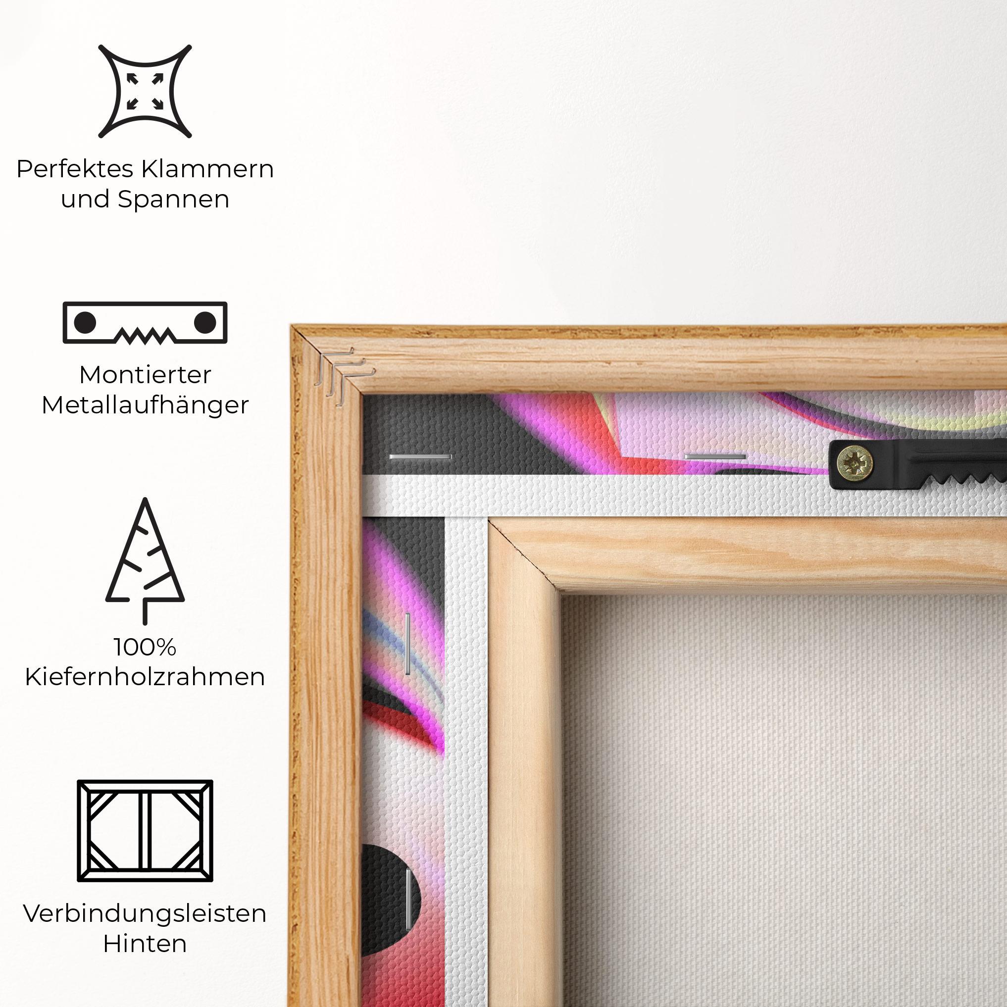 Leinwandbild Pink Blue Football Art mockup 5