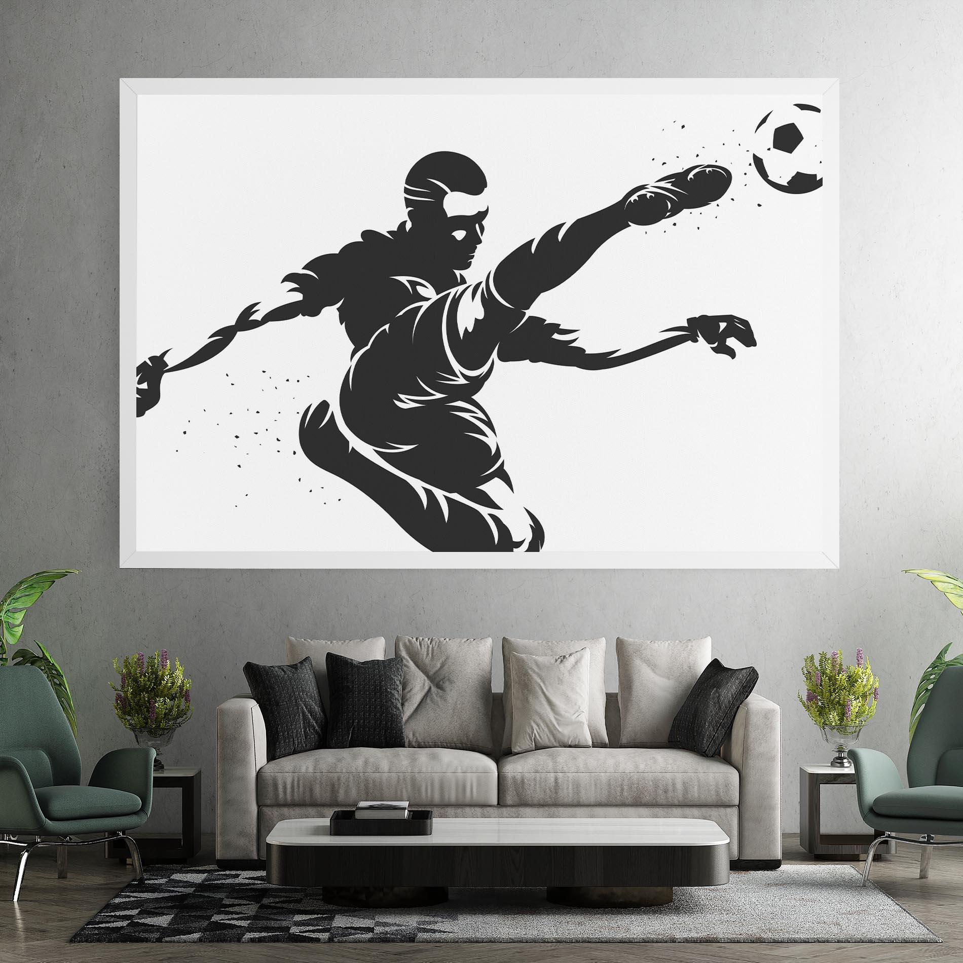 Leinwandbild Air Football mockup 7