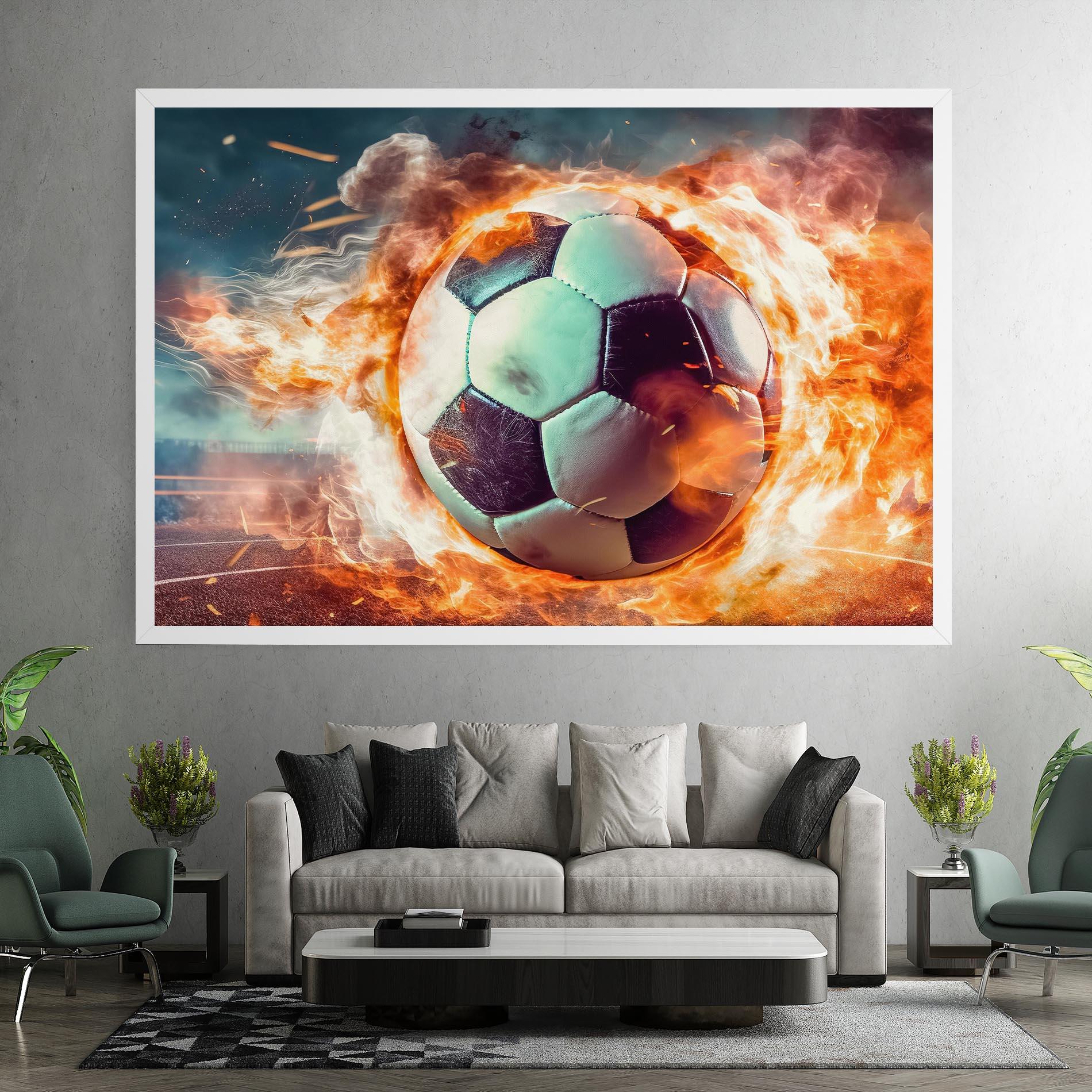 Leinwandbild Football Explosion mockup 7