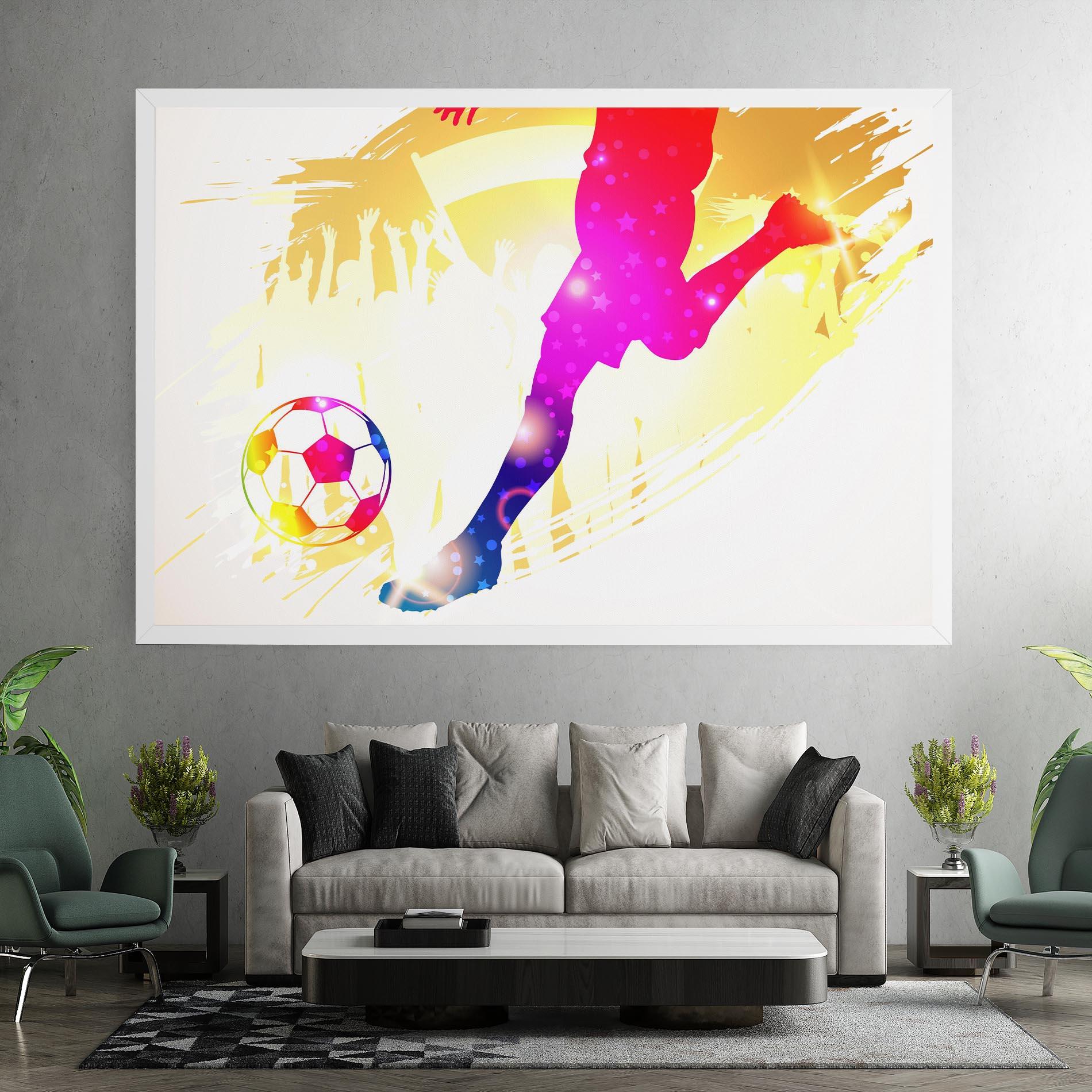 Leinwandbild Football Gold Art mockup 7