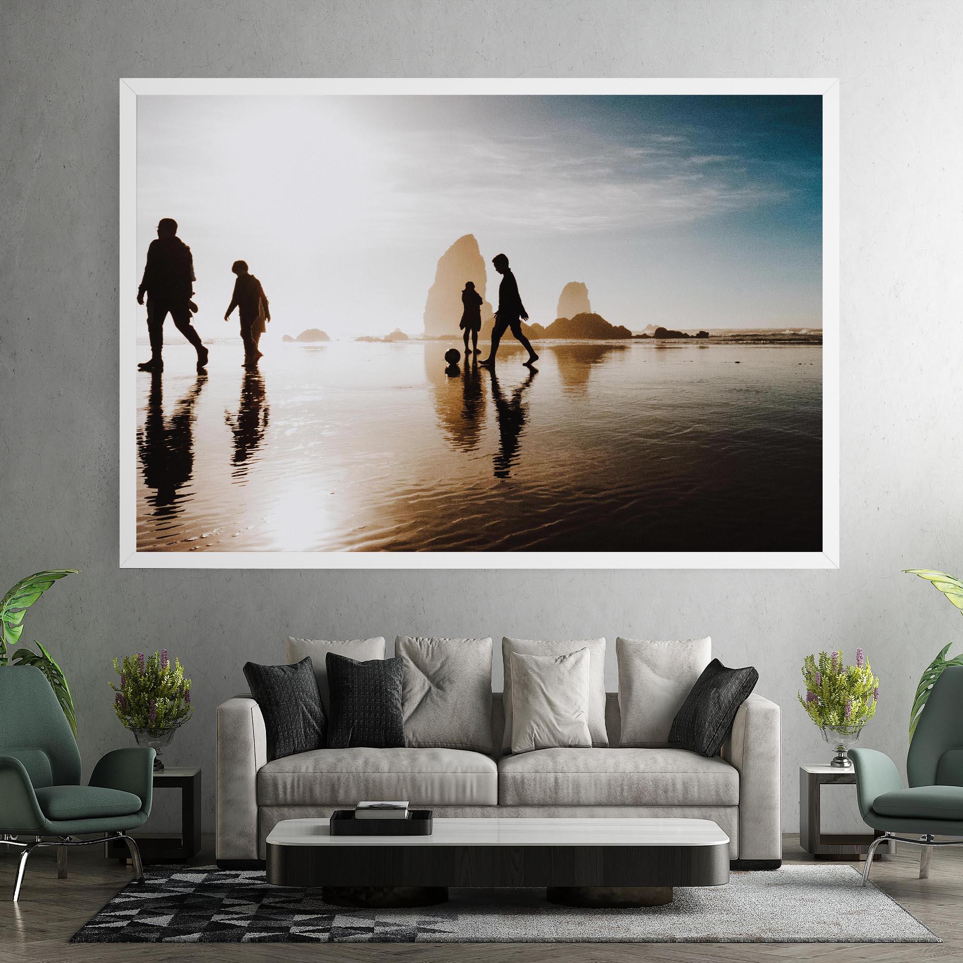 Leinwandbild Football On Water mockup 7