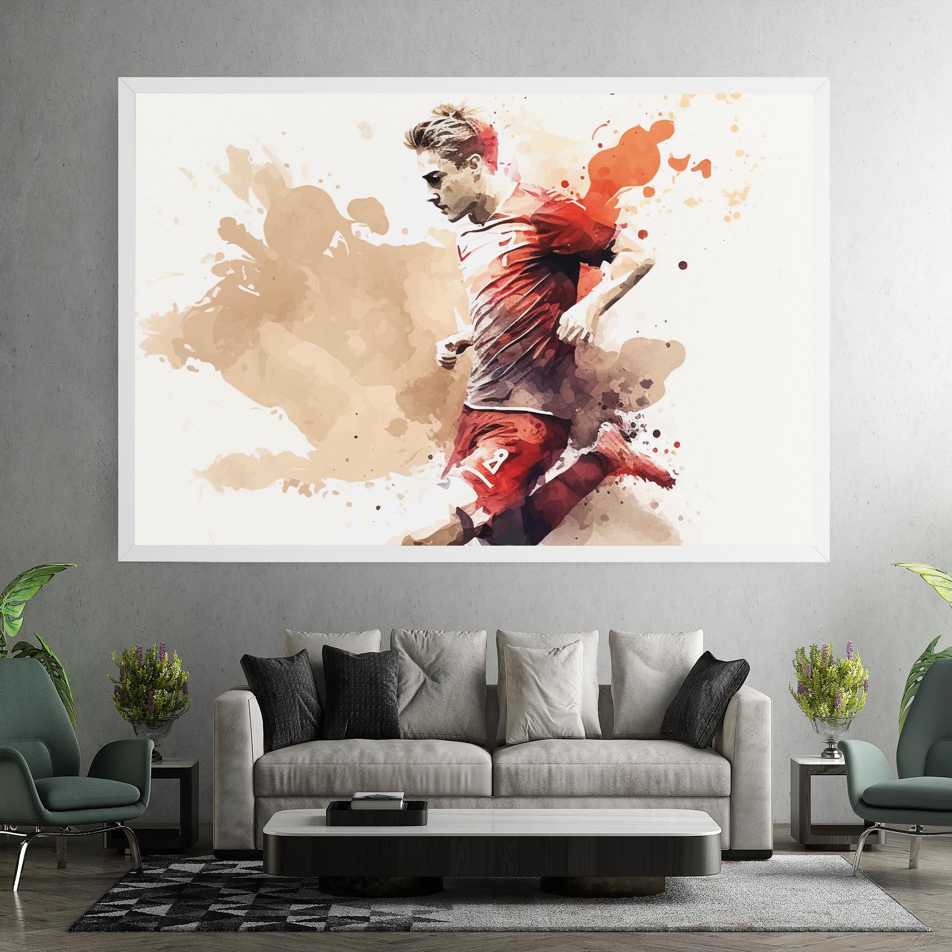 Leinwandbild Football Red Cream mockup 7