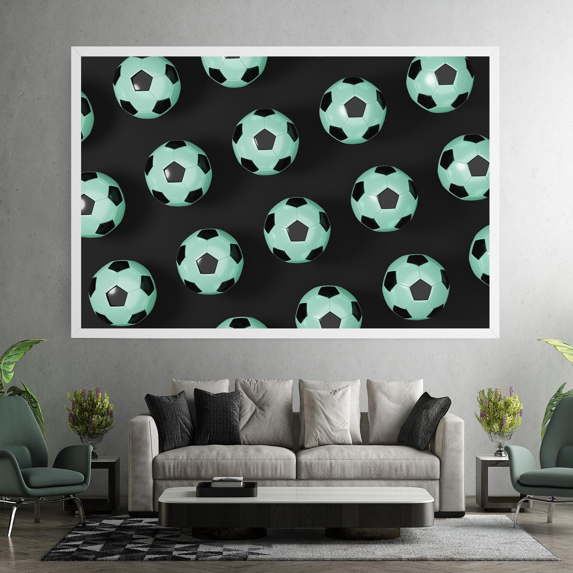 Leinwandbild Green Light Football mockup 7