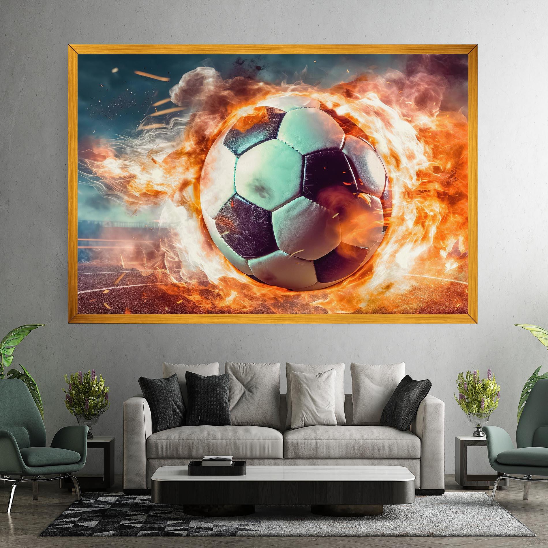 Leinwandbild Football Explosion mockup 7