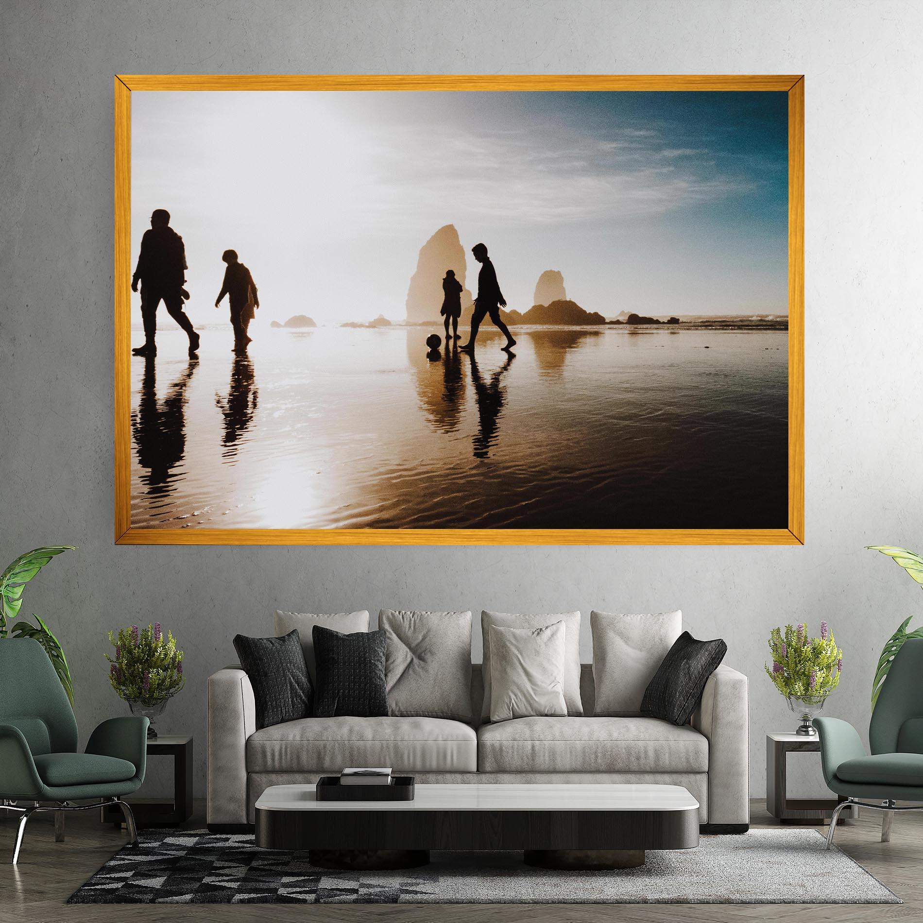 Leinwandbild Football On Water mockup 7