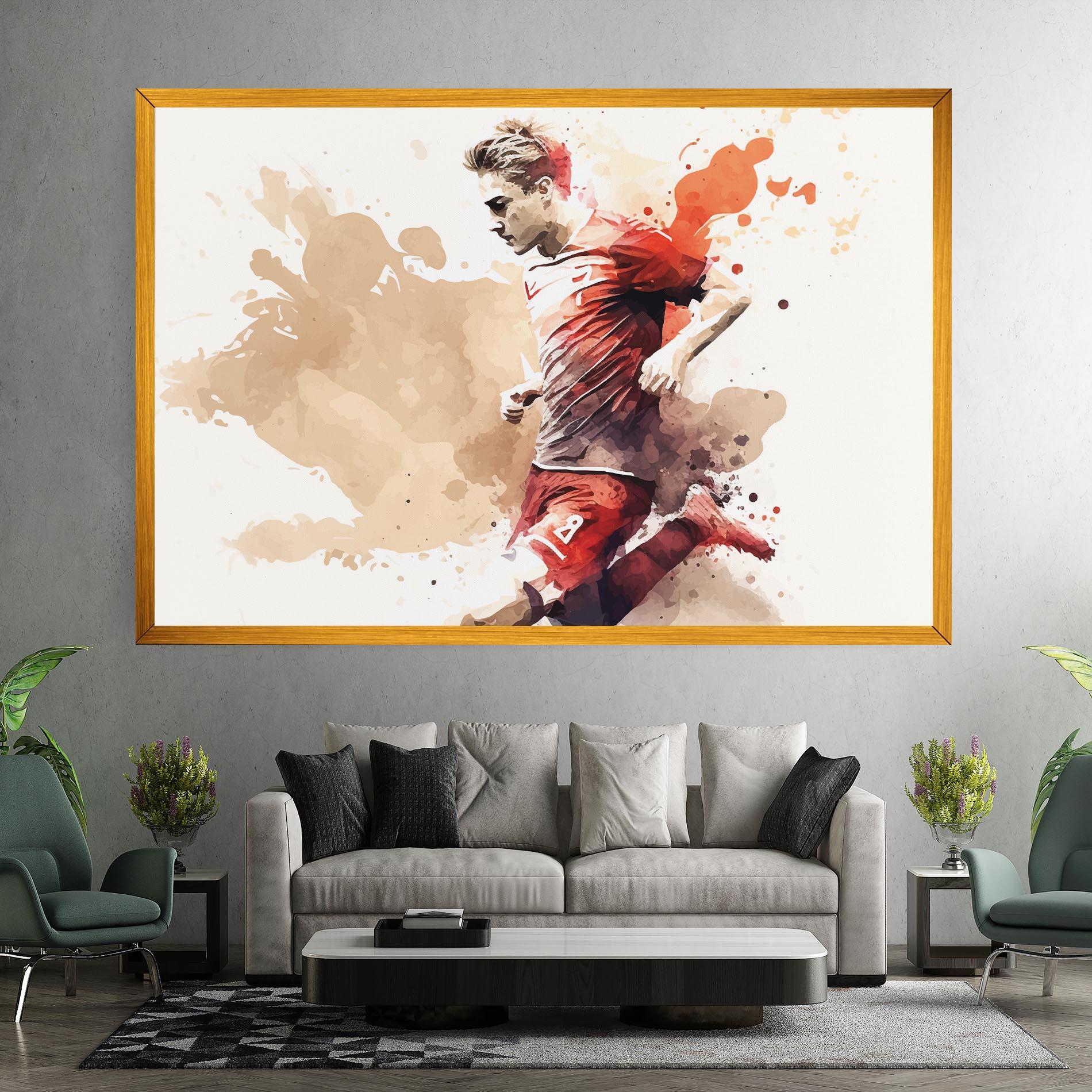 Leinwandbild Football Red Cream mockup 7