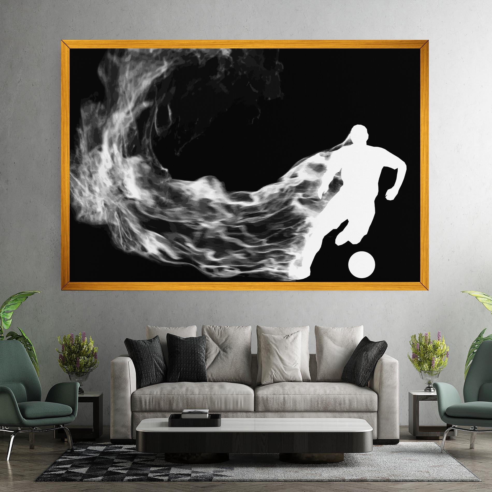 Leinwandbild Football White Smoke mockup 7