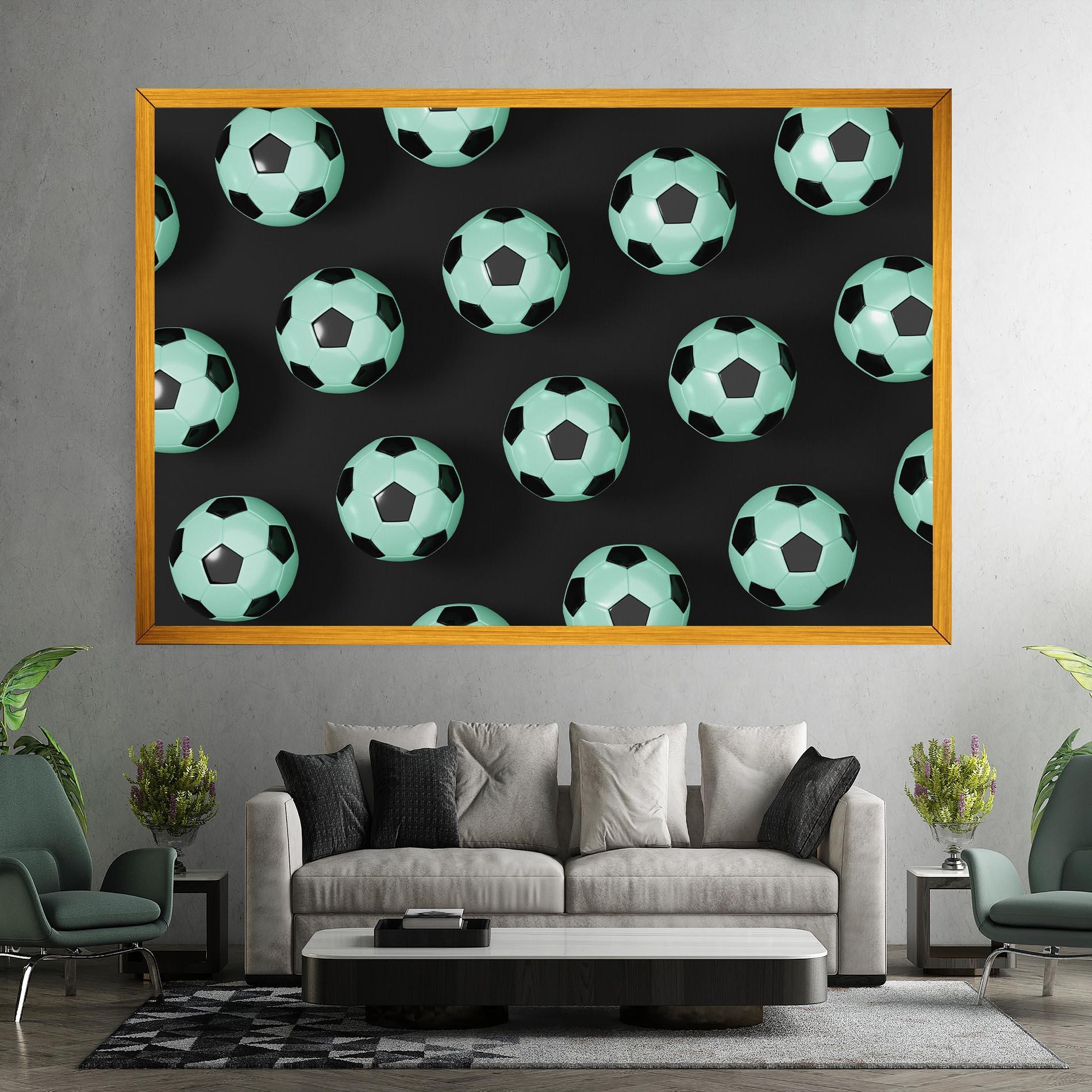 Leinwandbild Green Light Football mockup 7