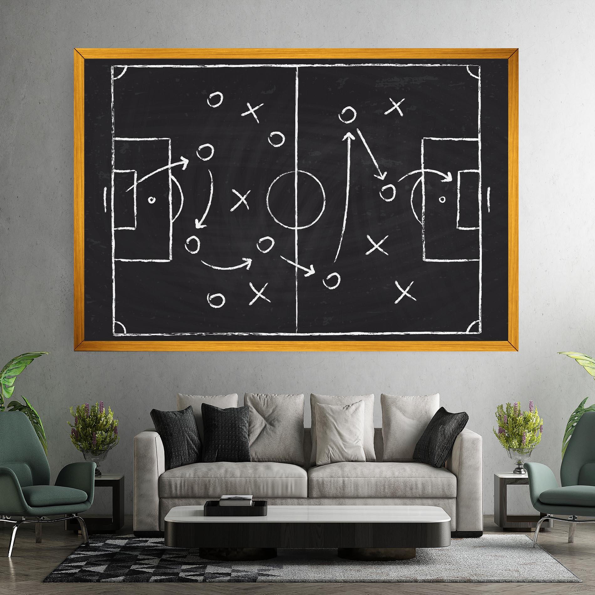 Leinwandbild Grey Board Football mockup 7