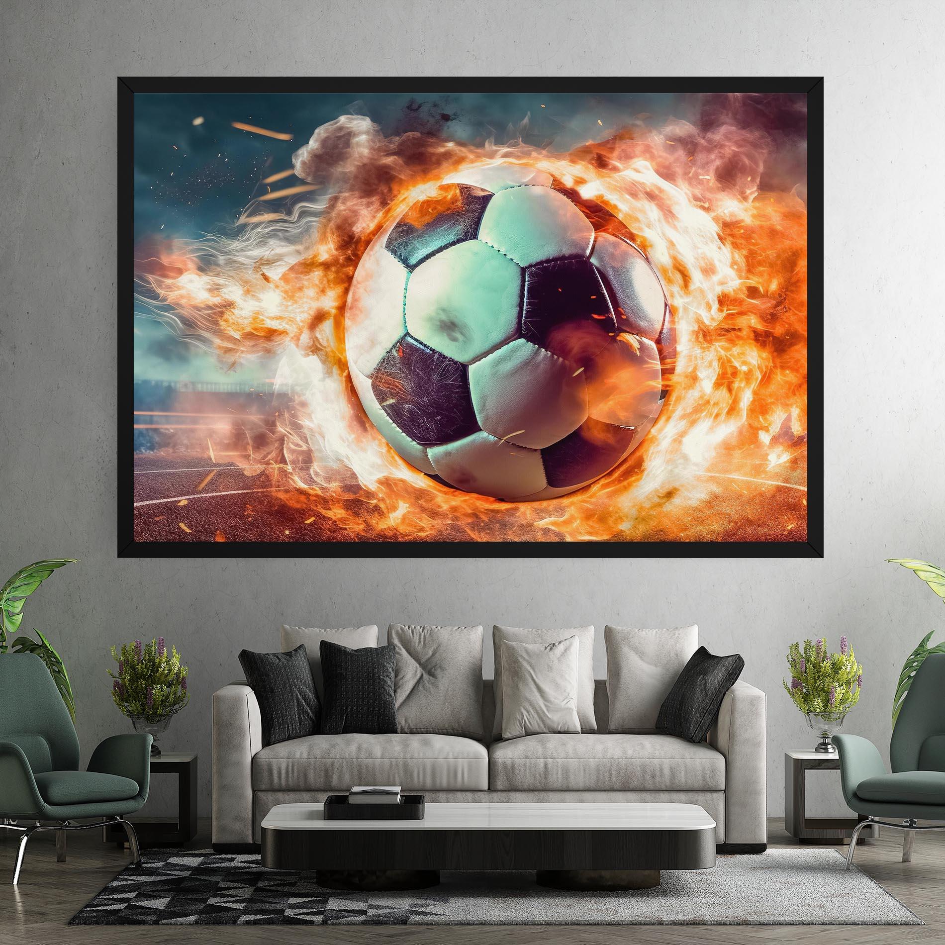 Leinwandbild Football Explosion mockup 7