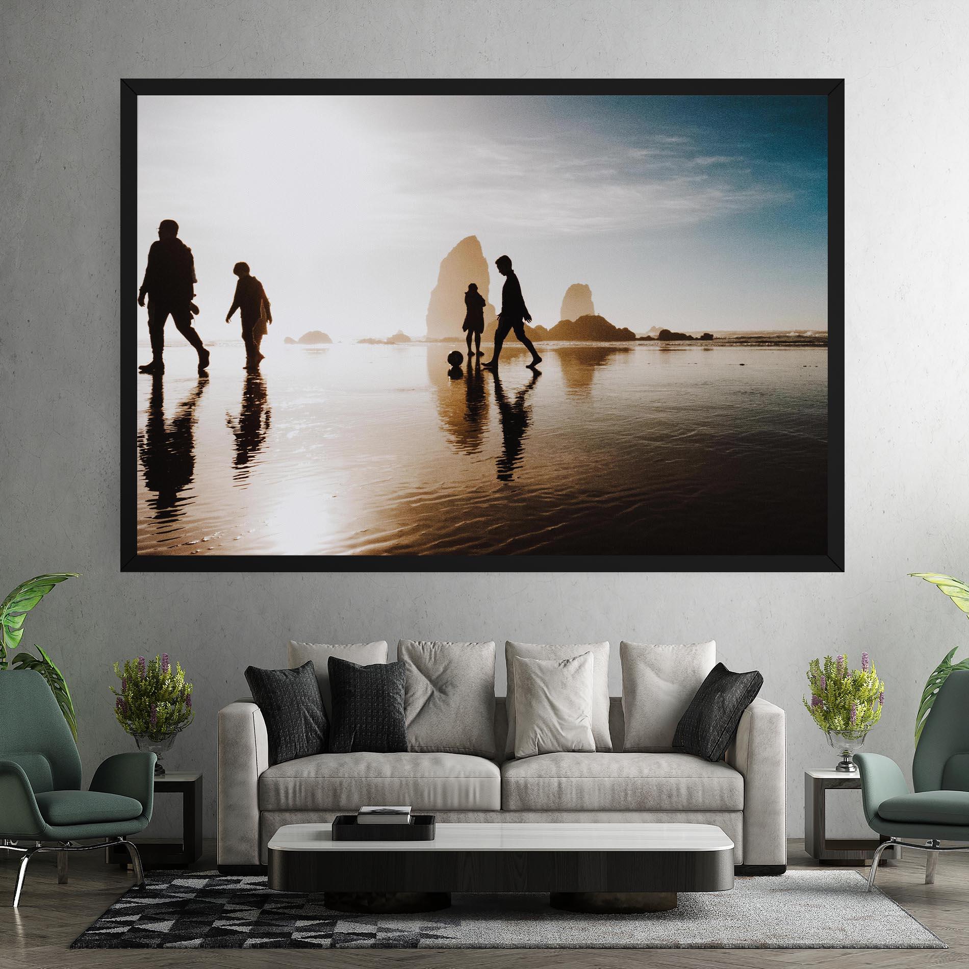 Leinwandbild Football On Water mockup 7