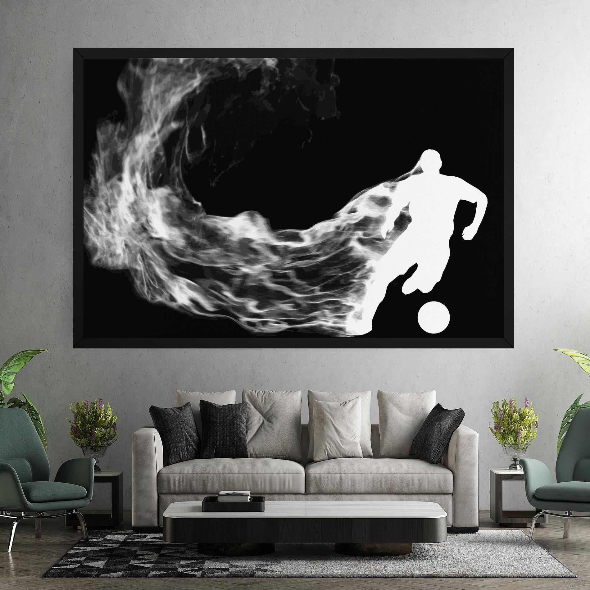 Leinwandbild Football White Smoke mockup 7