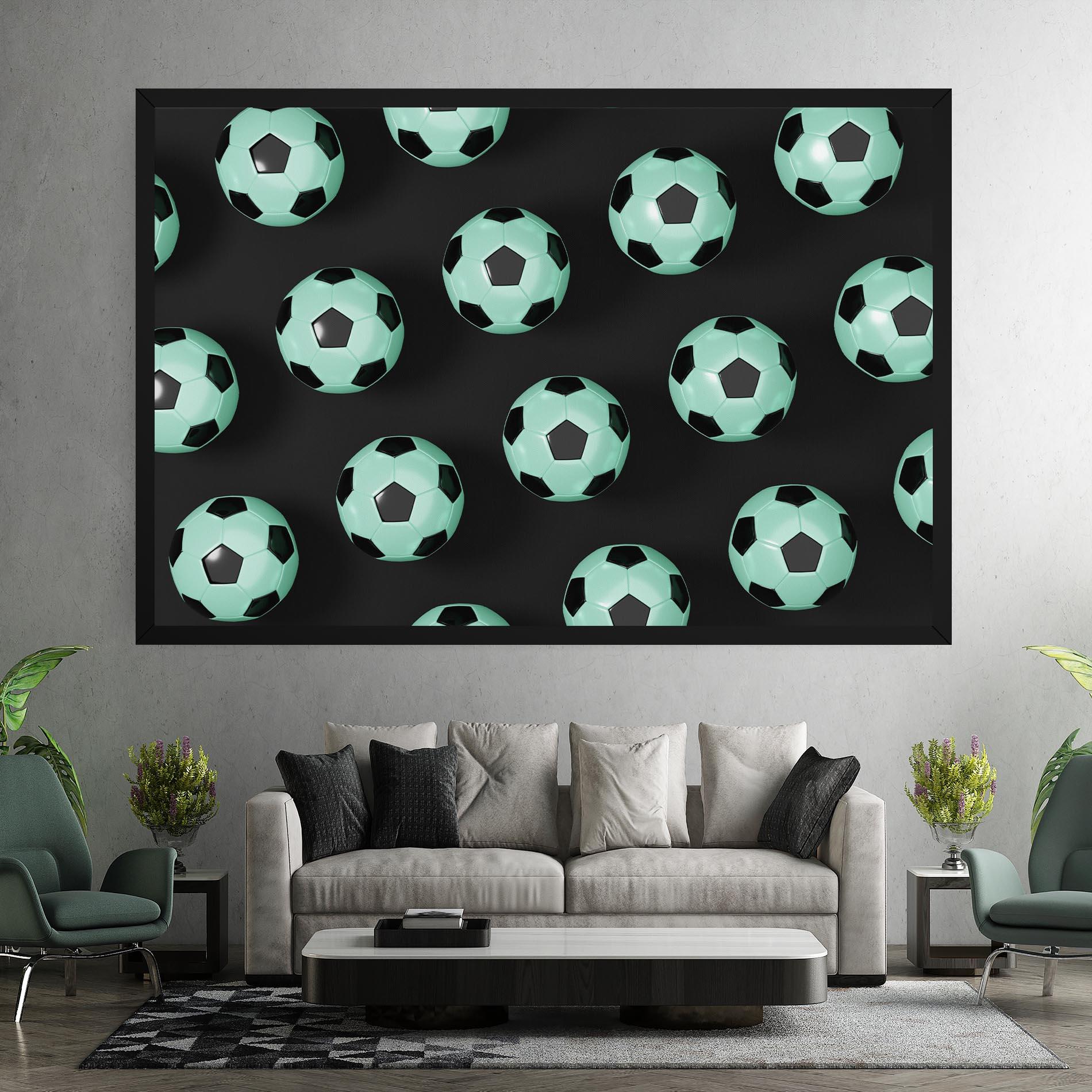 Leinwandbild Green Light Football mockup 7