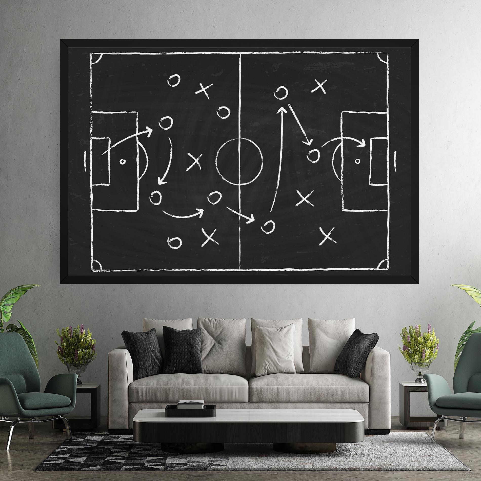 Leinwandbild Grey Board Football mockup 7